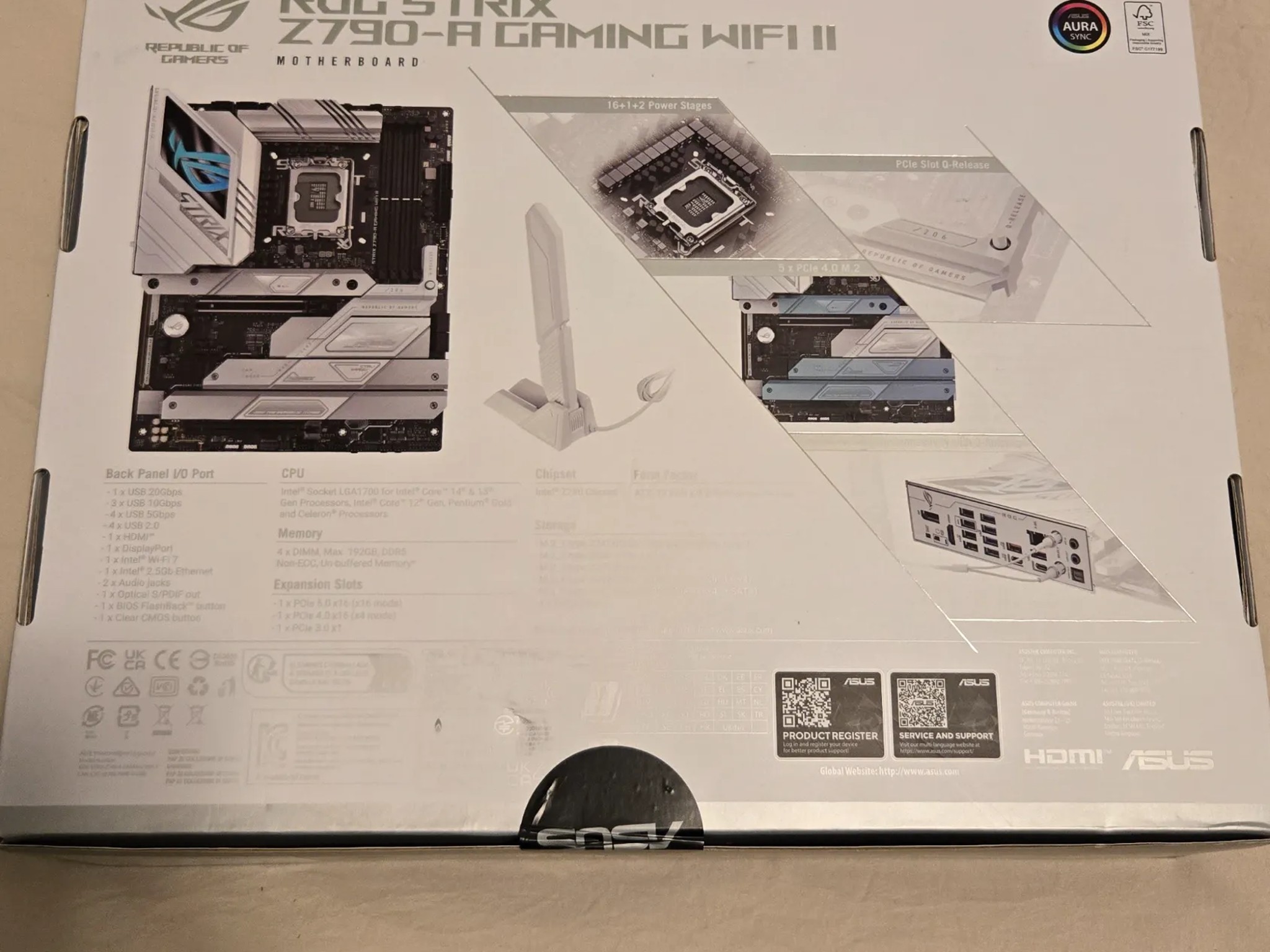 NEW IN BOX ASUS ROG STRIX Z790A WIFI II (WIFI 7) || LGA1700 || ATX || DDR5 || PCIE 5.0