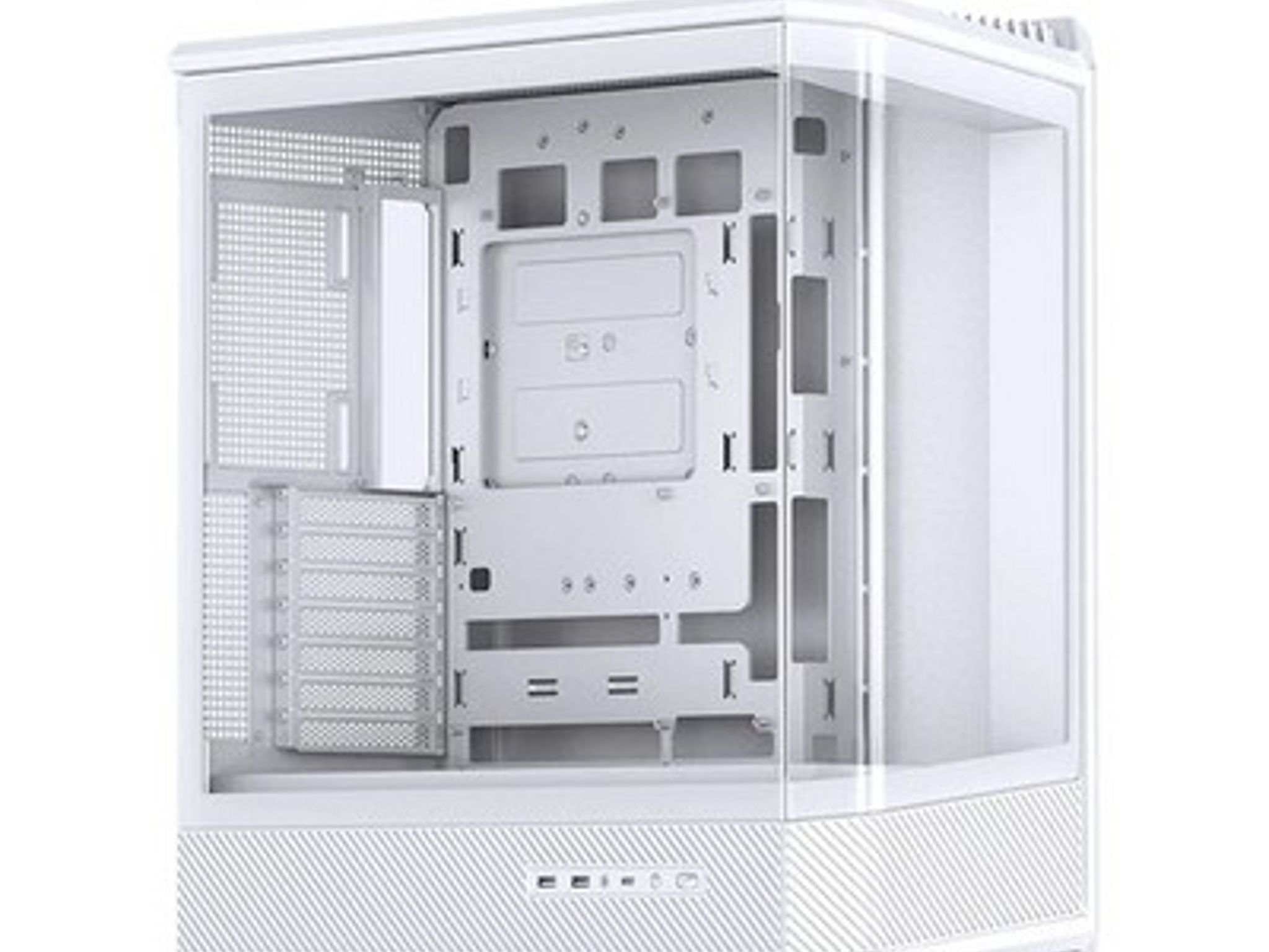 Clearance JONSBO D400 White ATX Mid Tower Case OEM Curved Glass - New