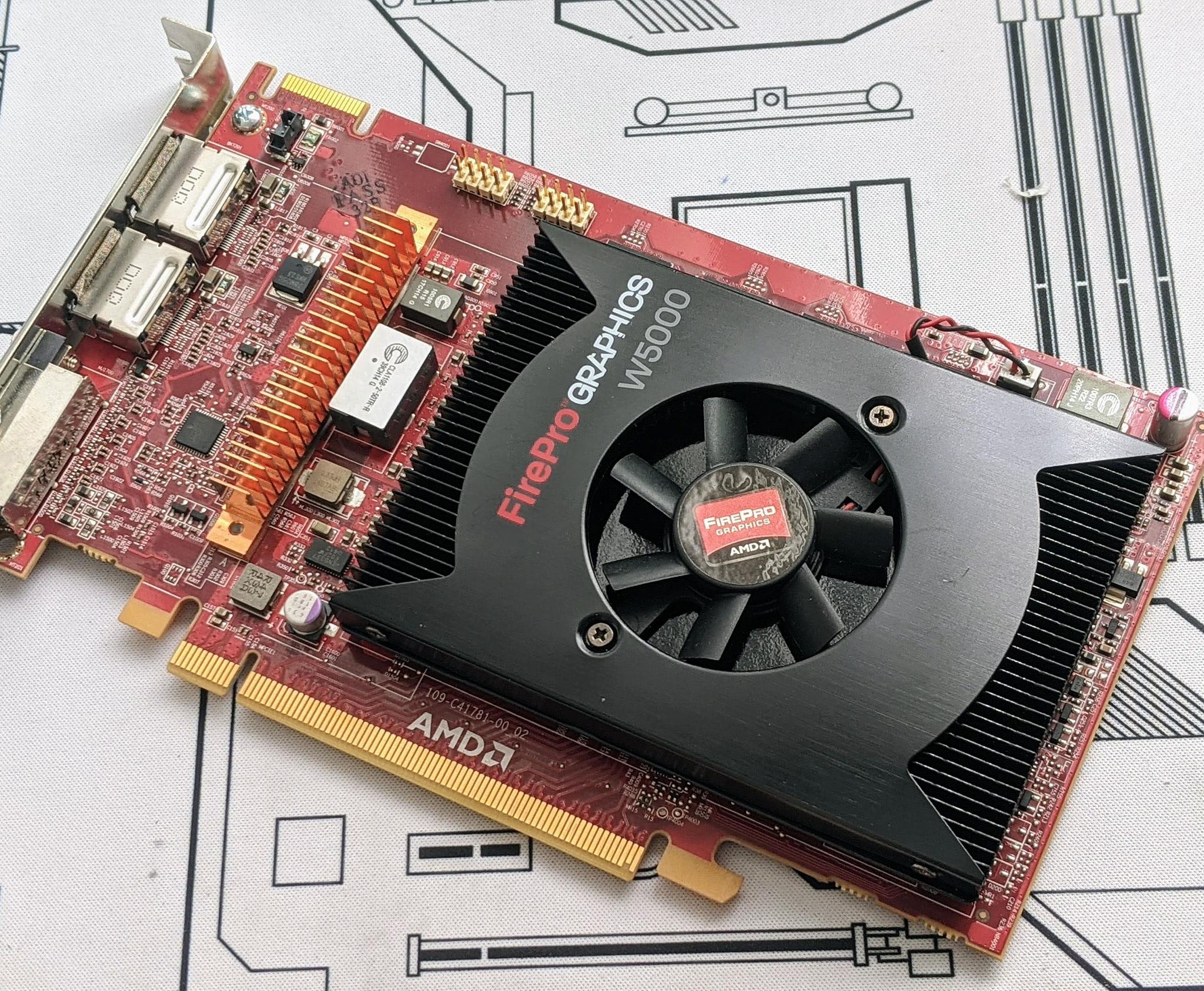 Dell AMD FirePro W5000 2GB GDDR5 Dual-DisplayPort DVI PCIe 3.0 Graphics Card