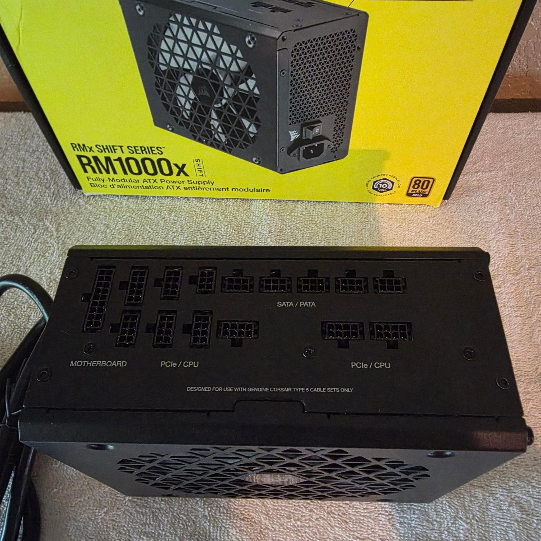 CORSAIR RMx SHIFT Series RM1000x Fully Modular ATX Power Supply