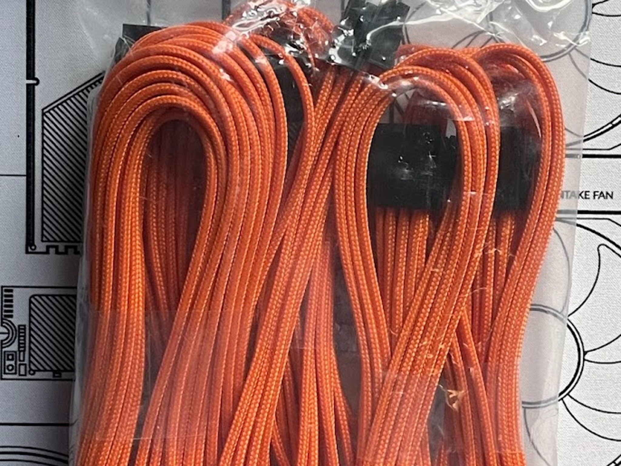 Phanteks 18AWG PSU Cable Extensions - Orange
