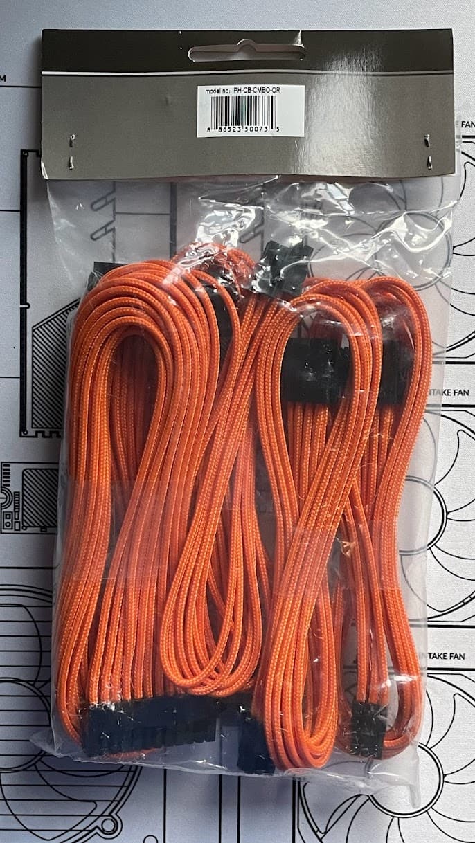 Phanteks 18AWG PSU Cable Extensions - Orange