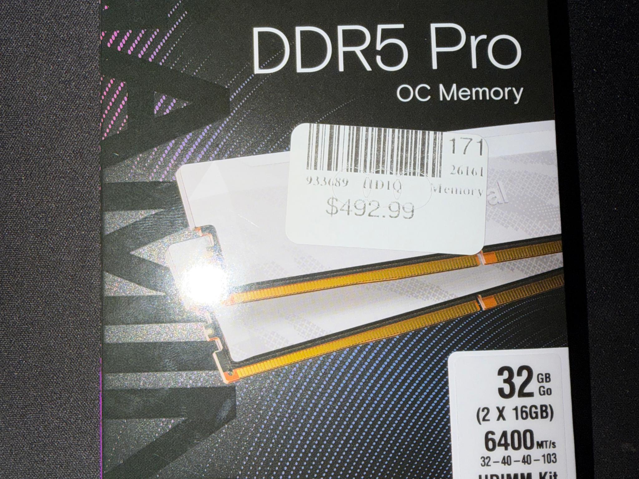 MICRON CRUCIAL GAMING PRO DDR5 MEMORY KIT OPEN BOX NEW