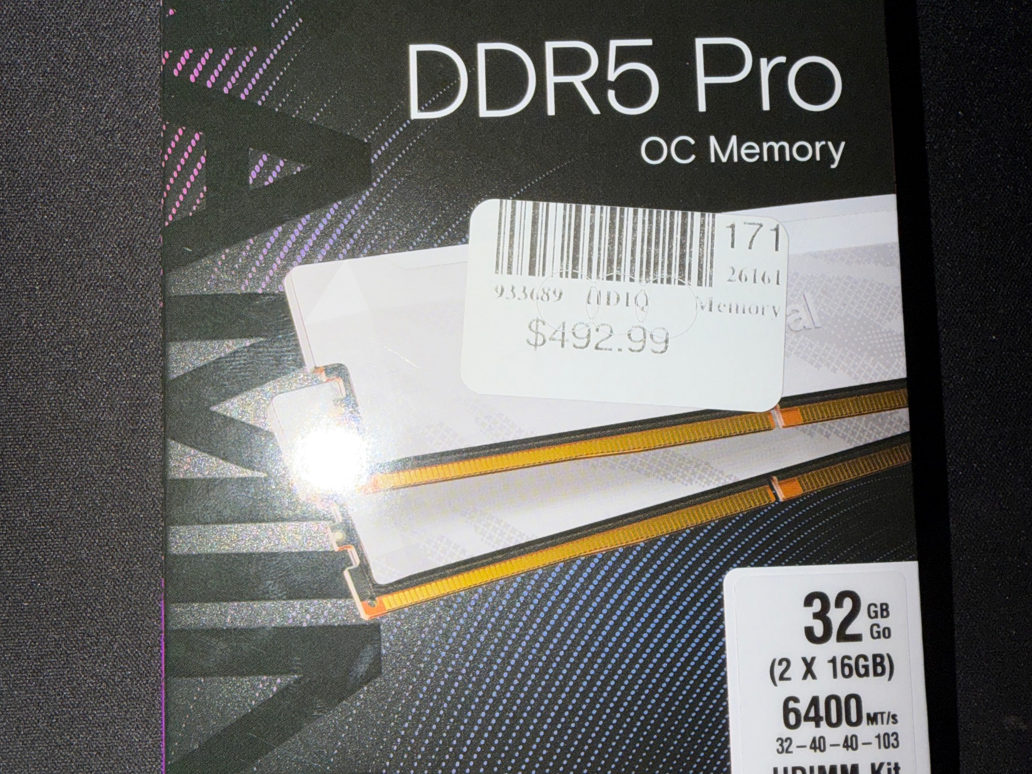 MICRON CRUCIAL GAMING PRO DDR5 MEMORY KIT OPEN BOX NEW