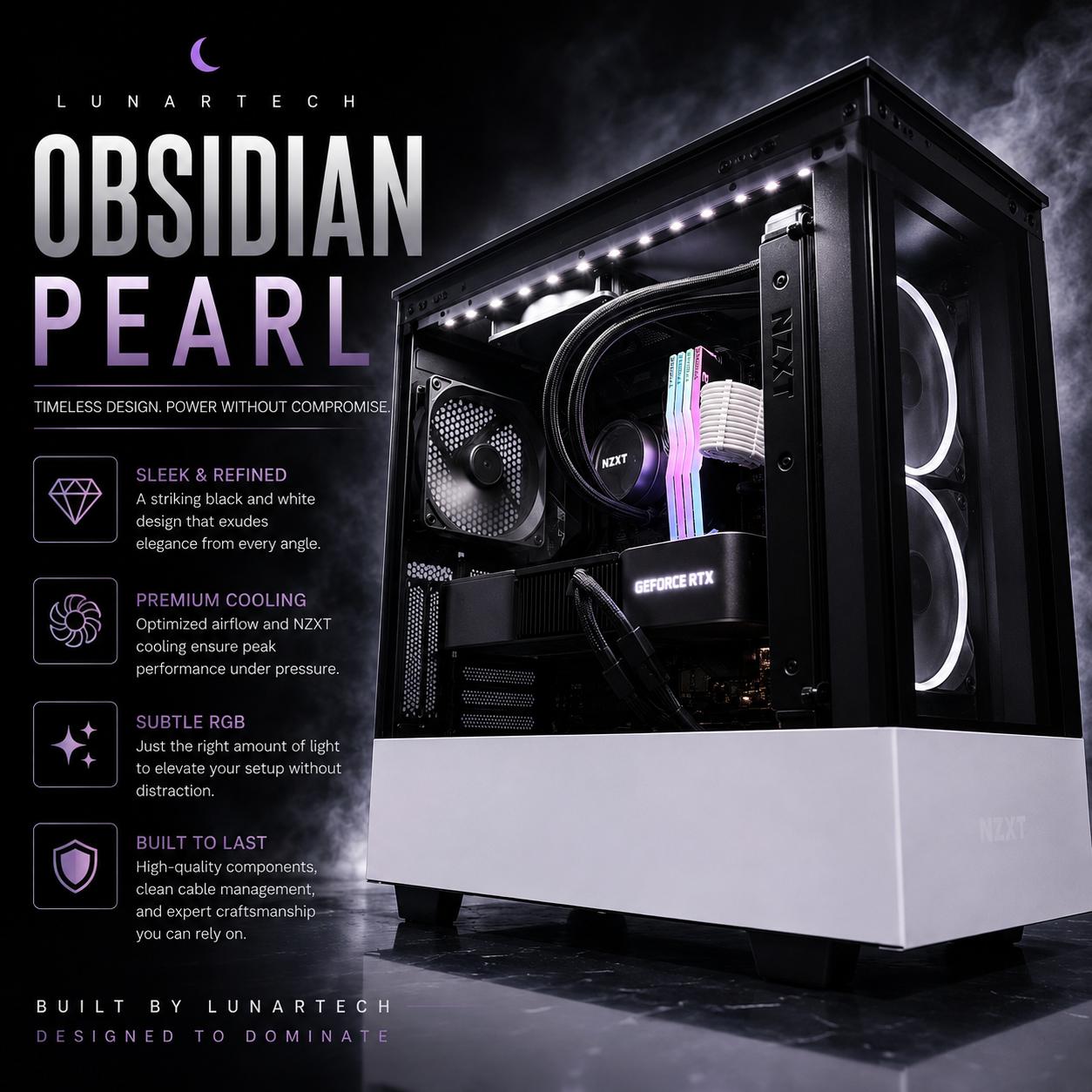 ⚫️"Obsidian Pearl"⚪️| 4K Gaming | RTX 3090 24GB | Intel i9 10900k | 64GB Ram | 5TB Storage
