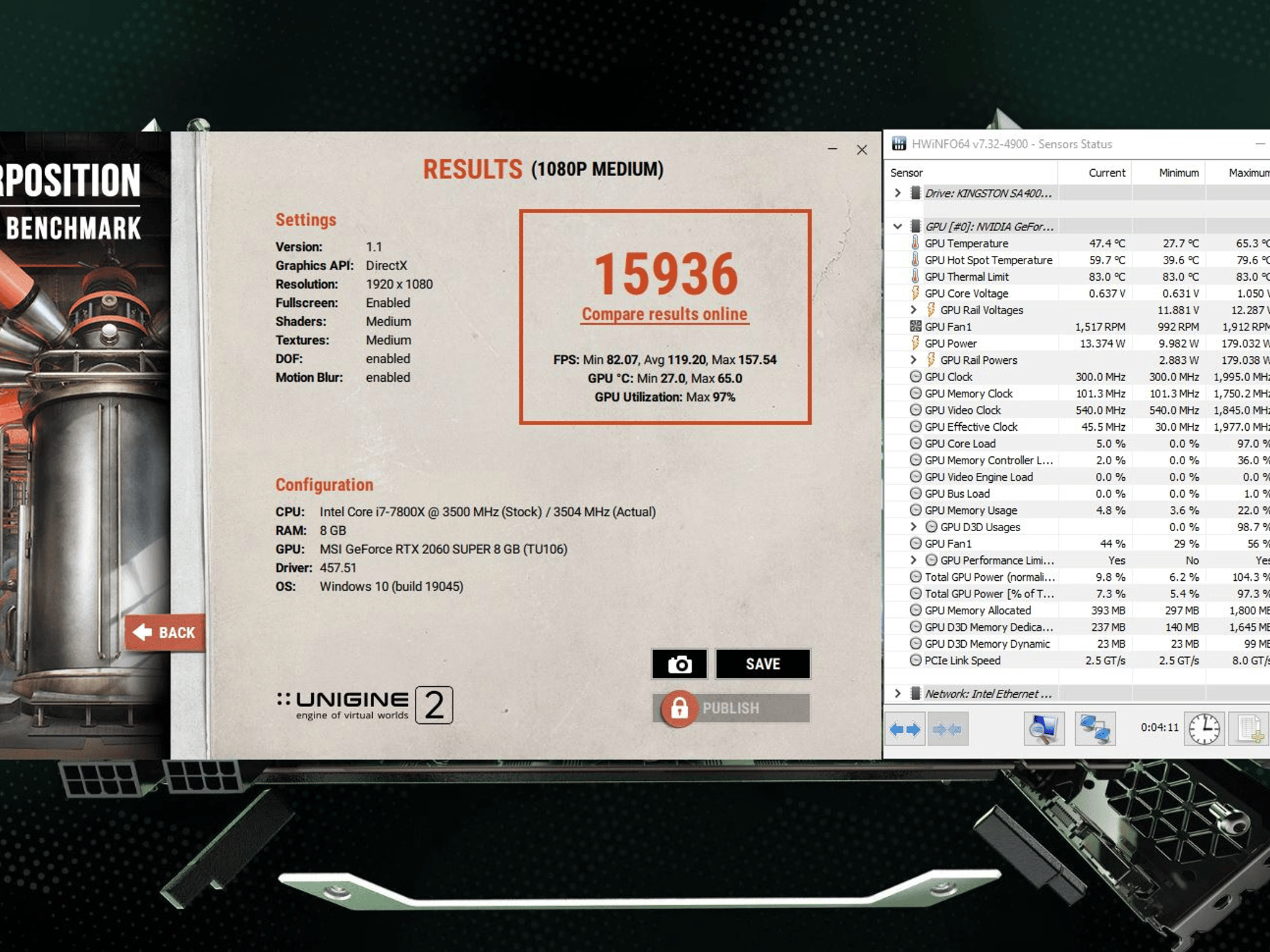 *Open Box* MSI NVIDIA GeForce RTX 2060 SUPER VENTUS GP OC 8GB GDDR6 Desktop GPU MS-V375 VER: 2.2