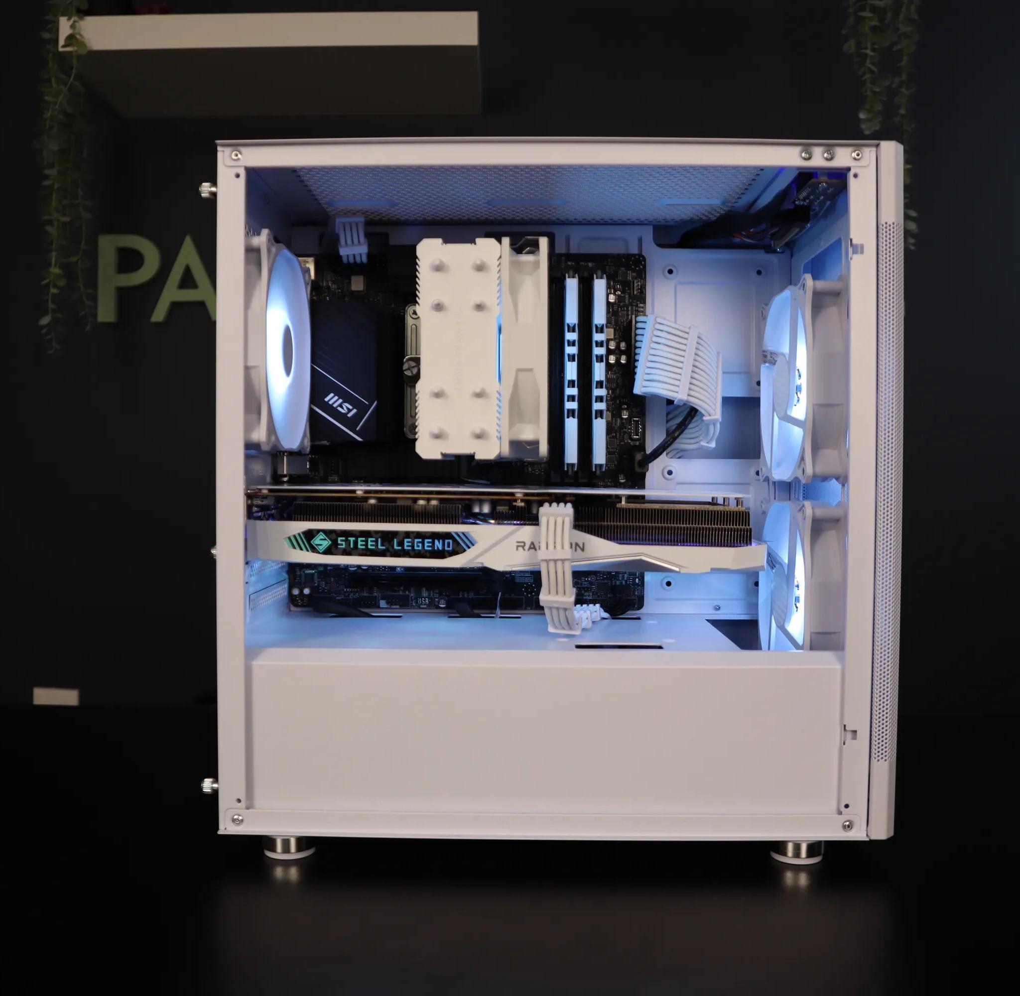 NEW  GAMING PC | 1440P | INTEL 12600KF | RX7600 | 1TB | WHITE | All Parts Brand New