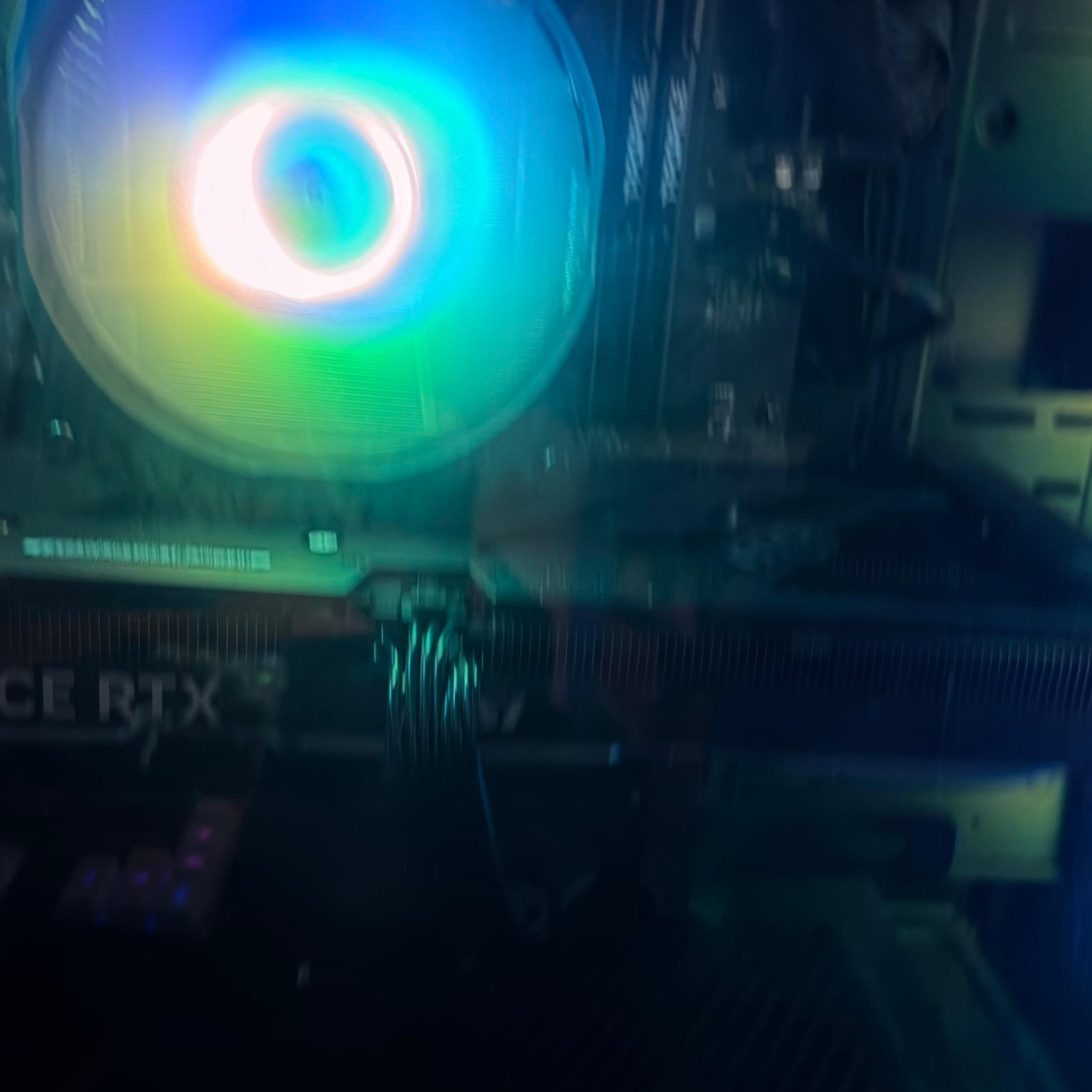Gaming PC, All Black, RGB Fans, Glass Panel