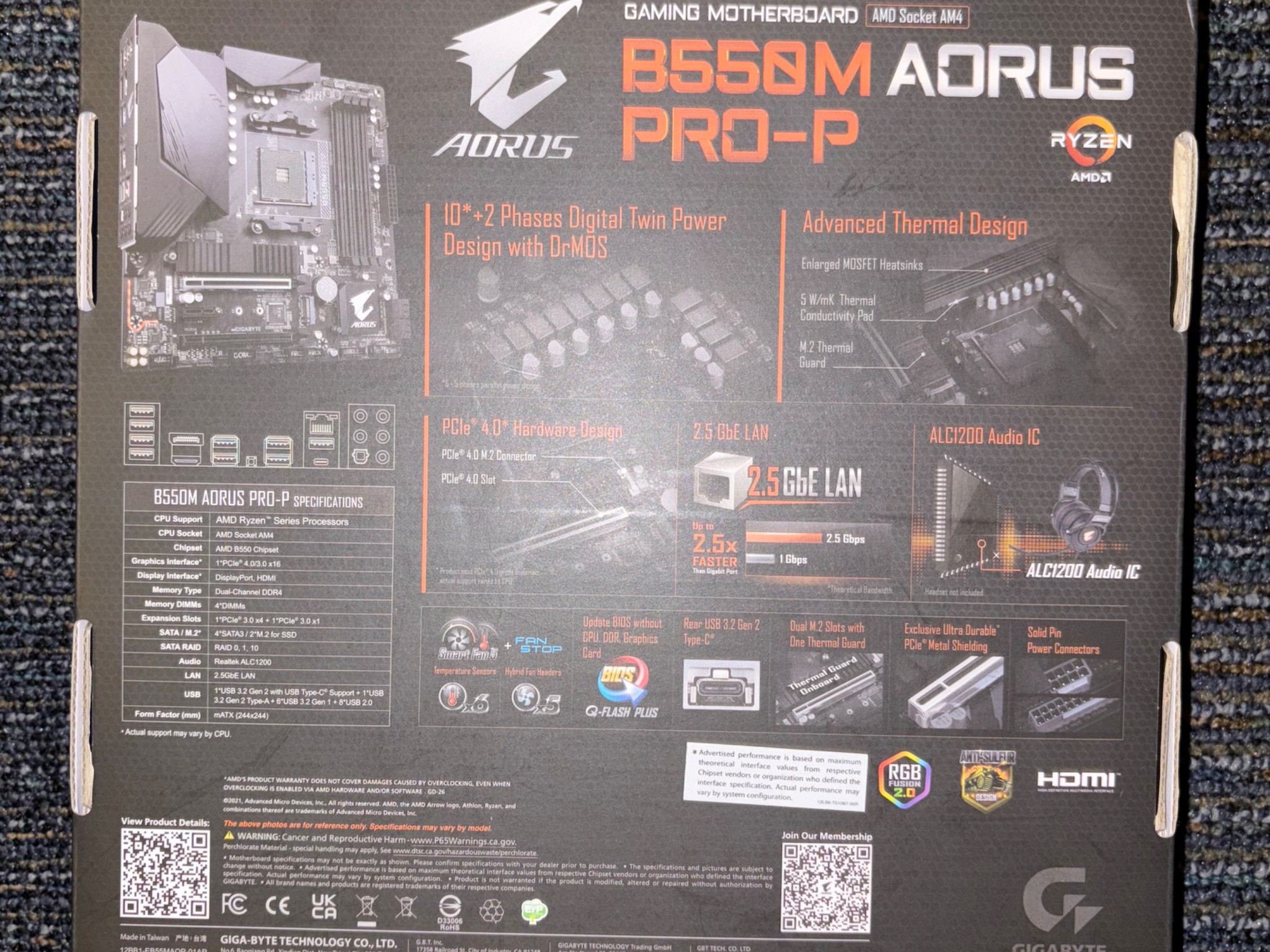 Gigabyte B550M Aorus Pro-P (READ DESCRIPTION)