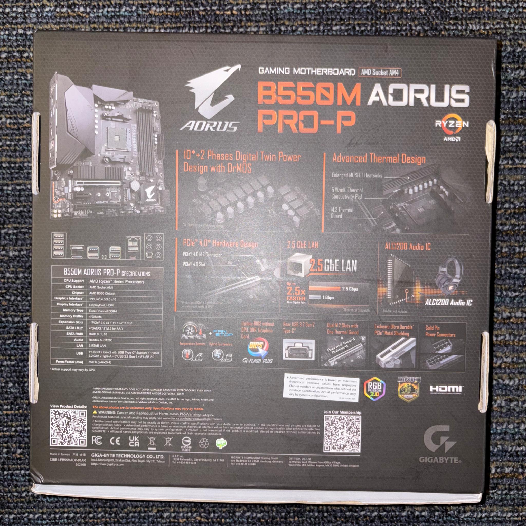 Gigabyte B550M Aorus Pro-P (READ DESCRIPTION)