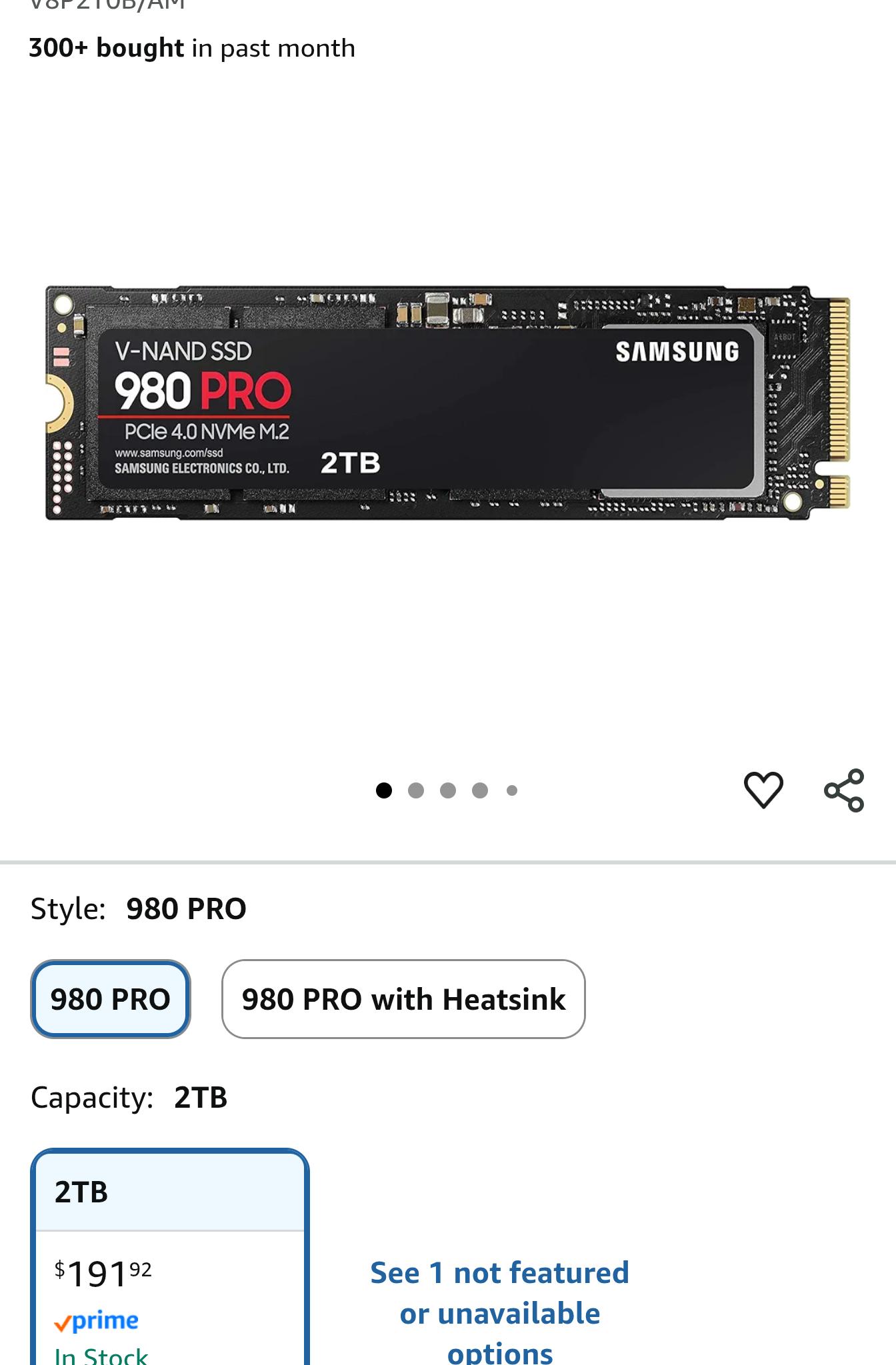 Samsung 980 PRO SSD 2TB