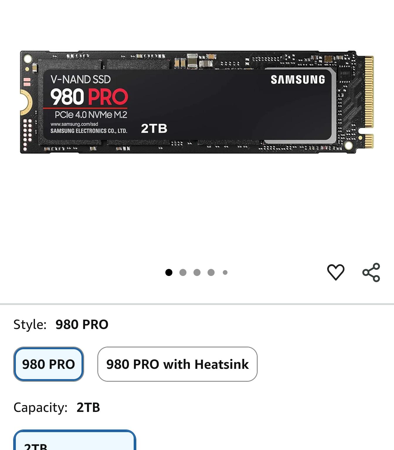 Samsung 980 PRO SSD 2TB