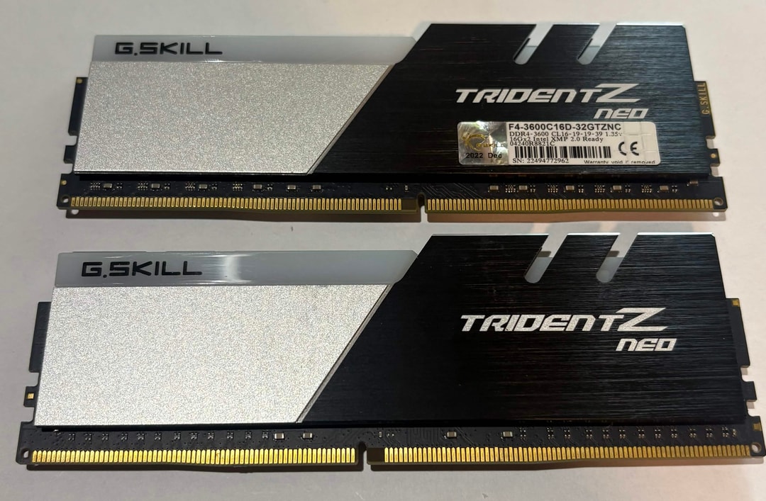 G-skill Trident Z Neo 2x16GB 3600MTS | Jawa