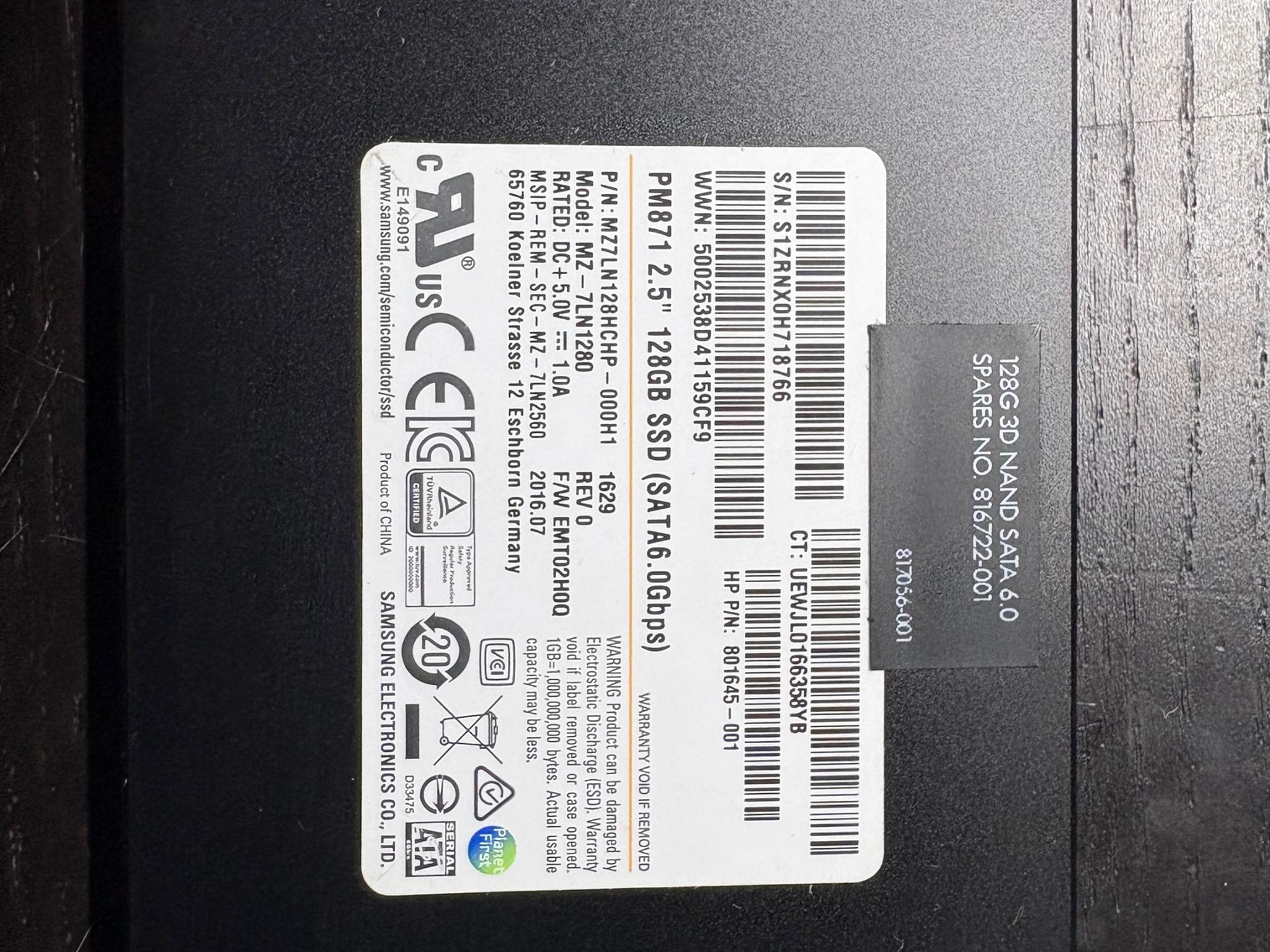 Samsung 128GB SSD