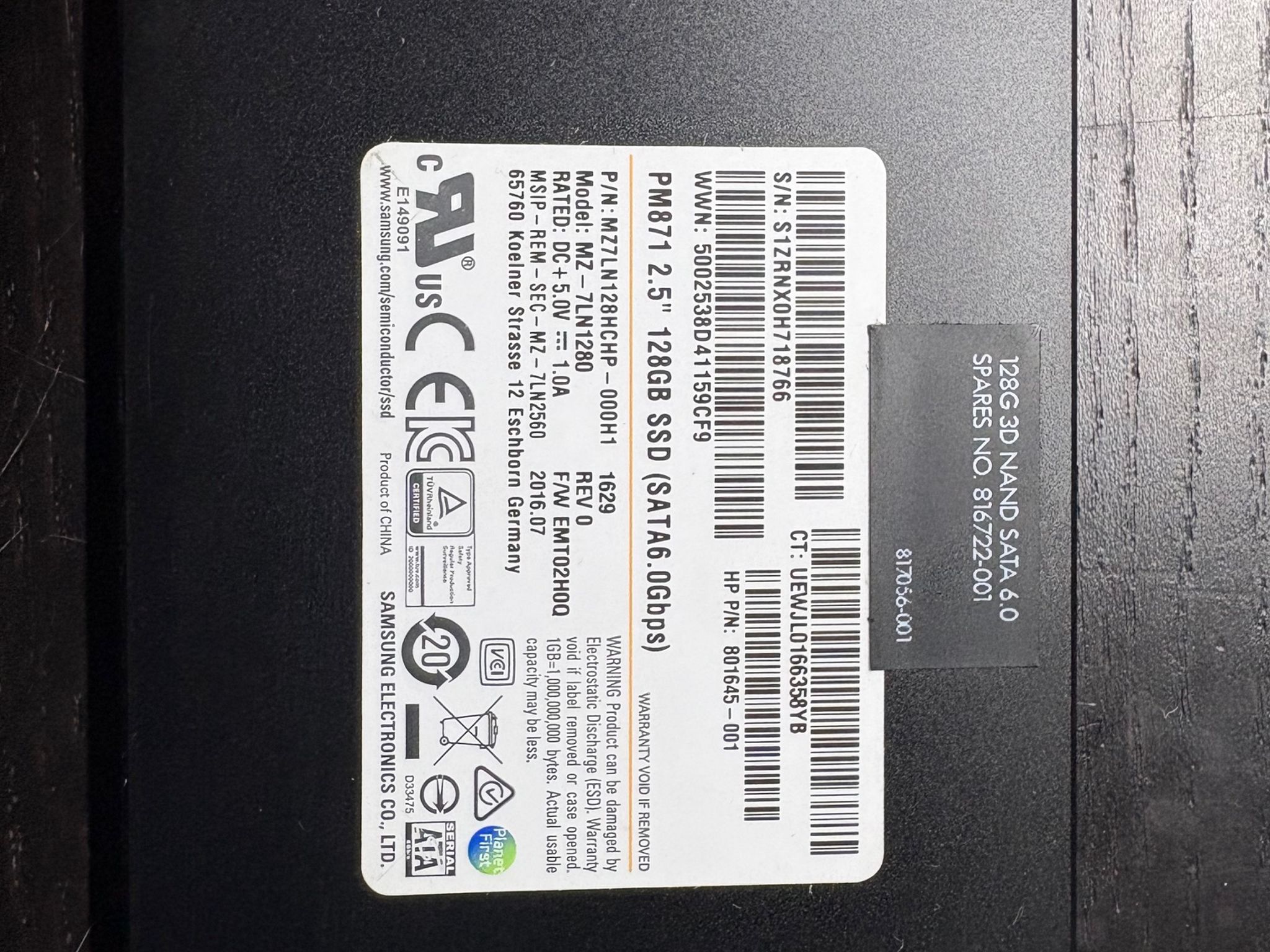 Samsung 128GB SSD