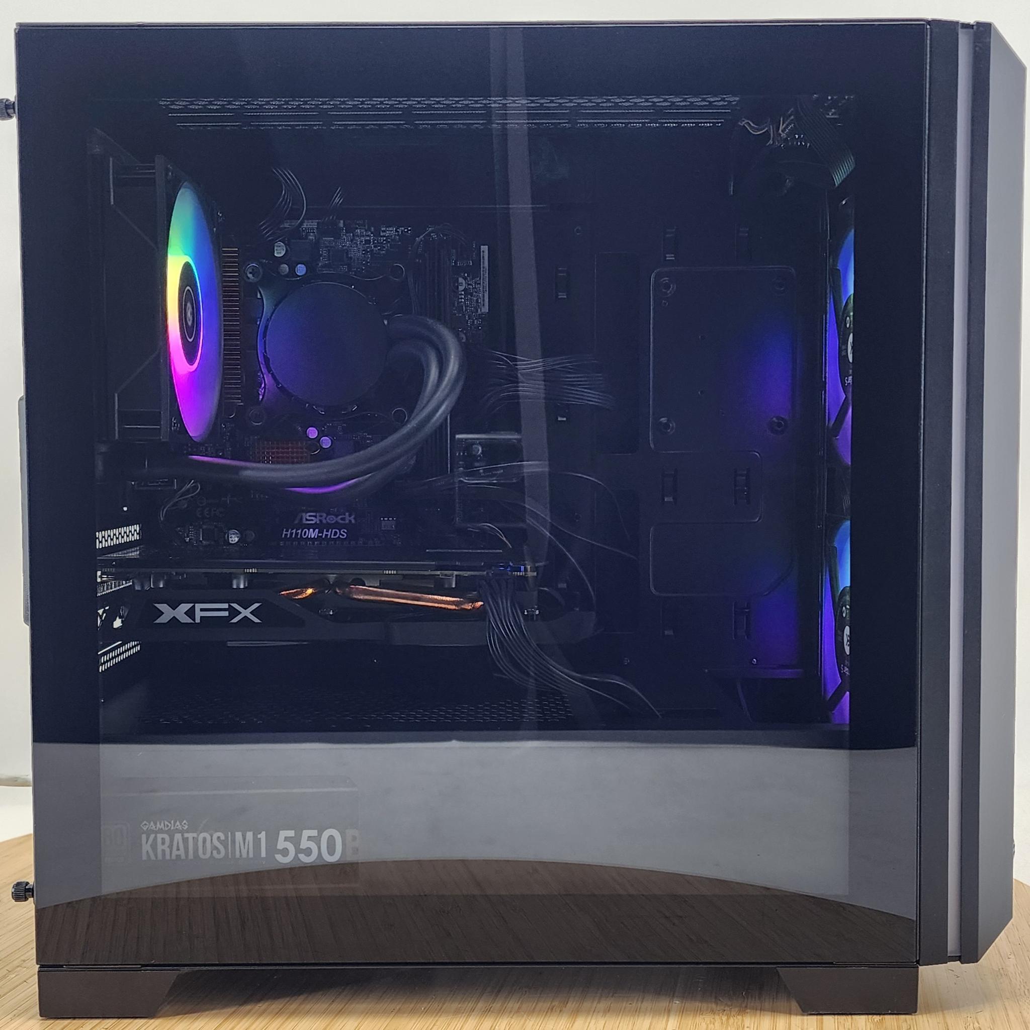 Gaming PC i5-7500 16GB RAM 128GB SSD + 1TB HDD RX 580 8GB Windows 11 Computer