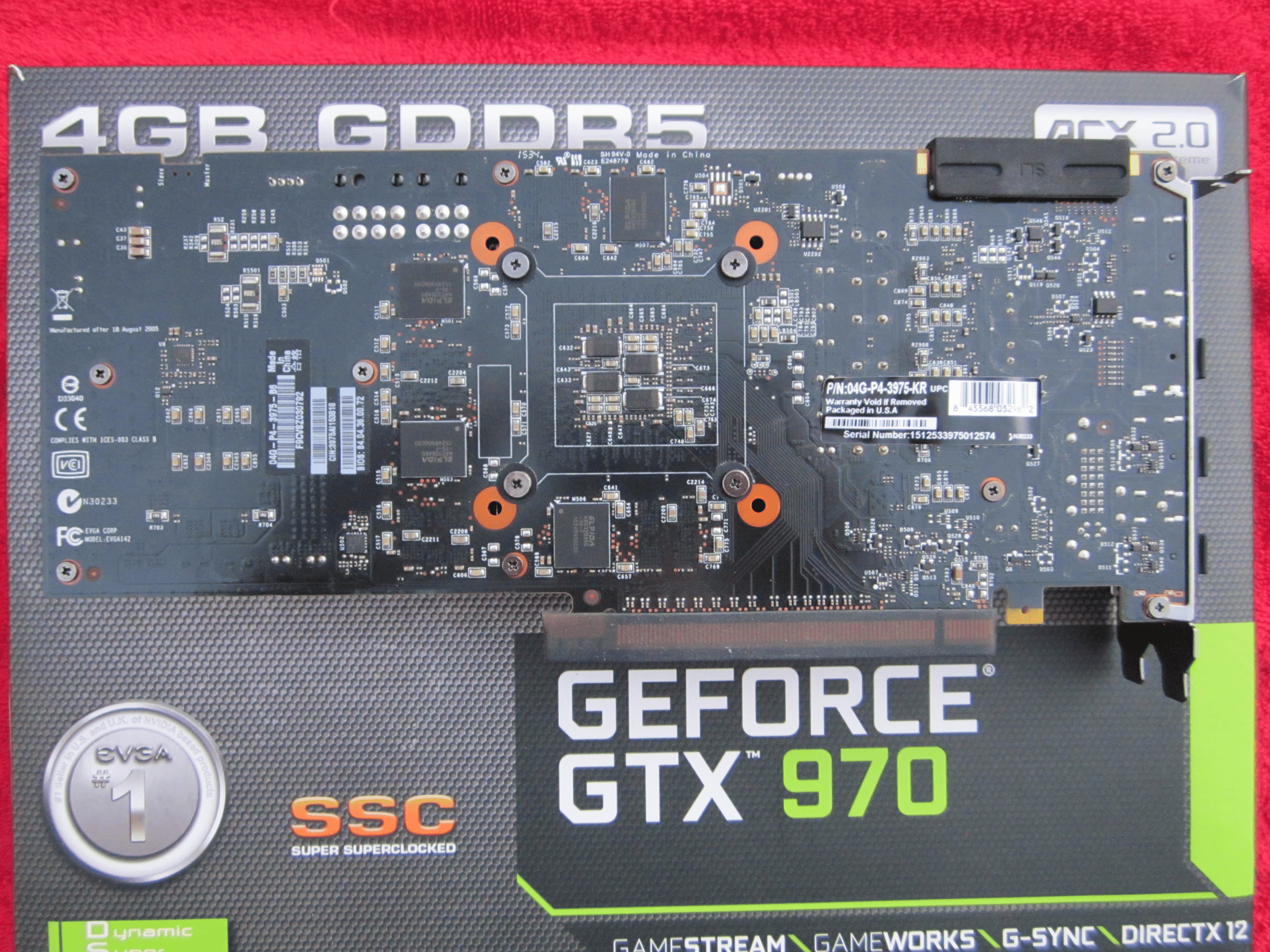 CLEAN! EVGA GTX 970 4Gb SSC Video Card