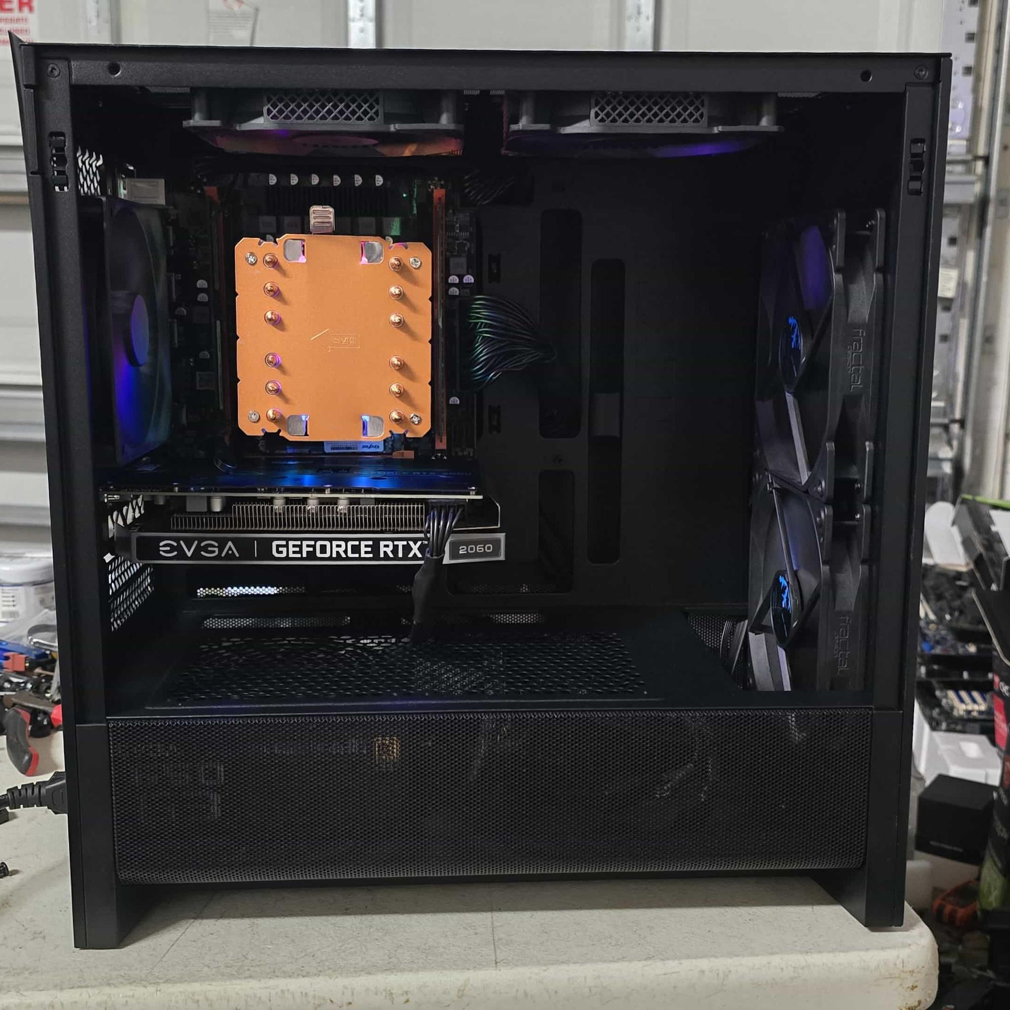 🔥 Custom Gaming PC – RTX 2060 | 6-Core Xeon | 512GB NVMe | All-Black Build