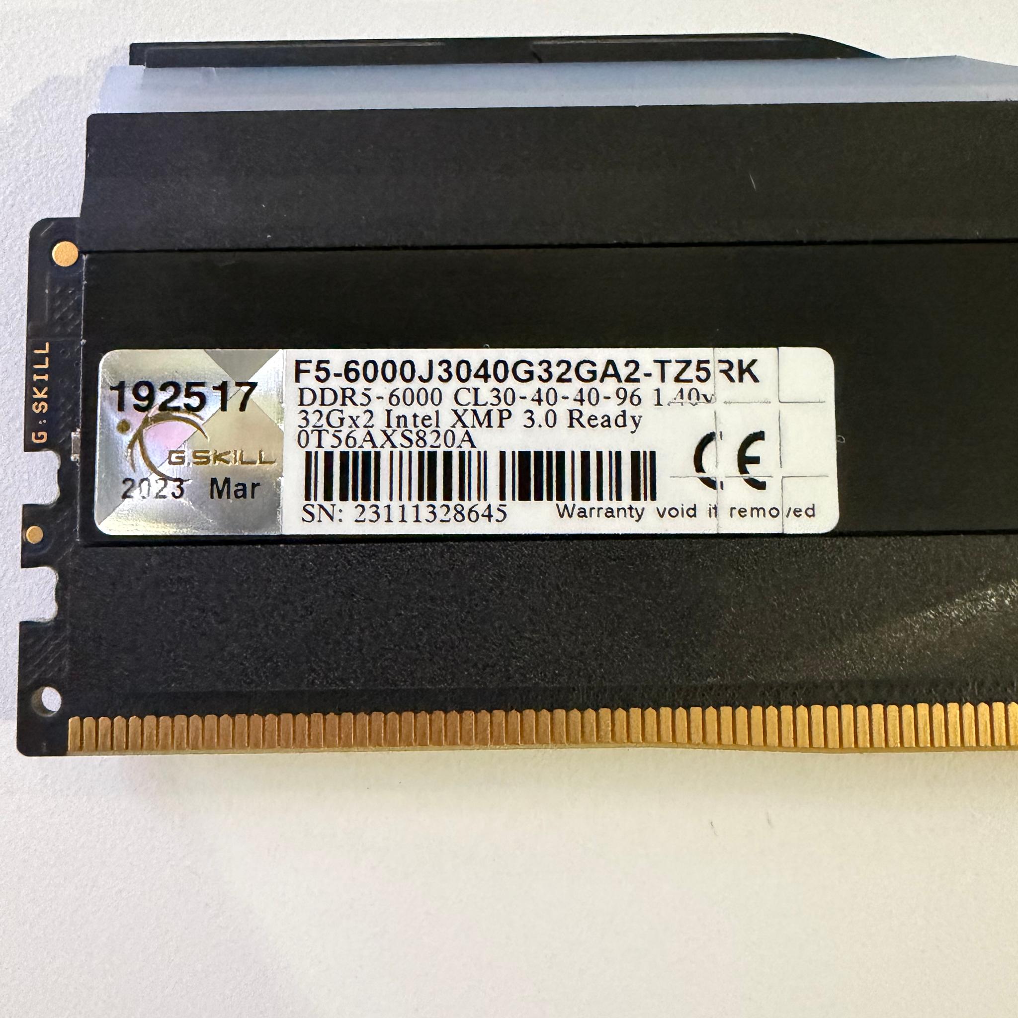 G.SKILL Trident Z5 RGB 32GB (1x32GB) DDR5 6000MHz RAM