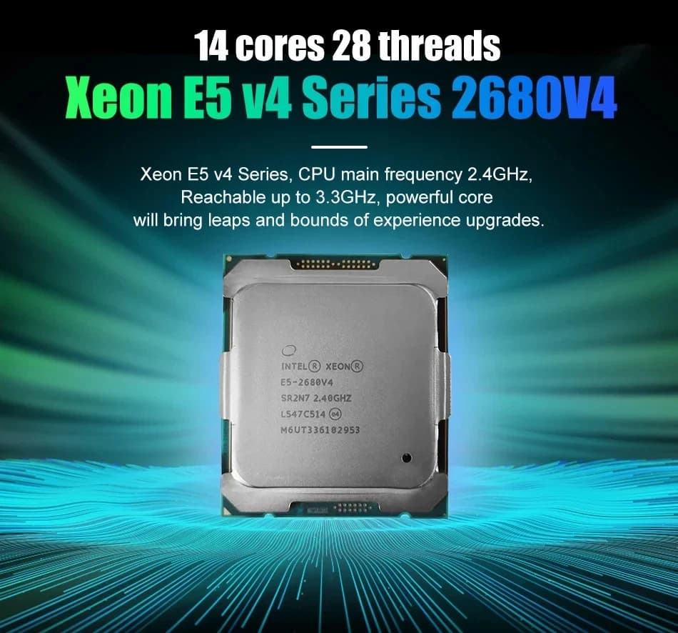 GAMING PC Intel XEON 2680 3.30 GHz 14 CORES18threads RAM 16GB GPU 1660 super 1 TBSSD 500 HHD+ Extras