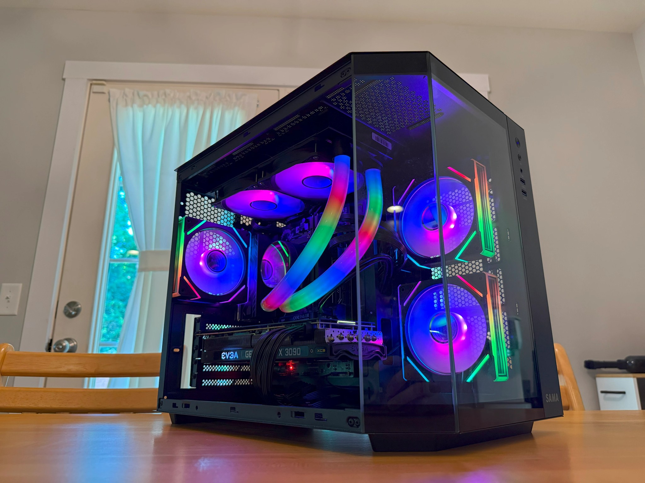 🐈‍⬛ 💨 RTX 3090 24gb, 32gb DDR5, AM5 Ryzen 8400f, Wifi Equipped, ARGB, AIO Cooled Gaming PC 🐈‍⬛ 💨