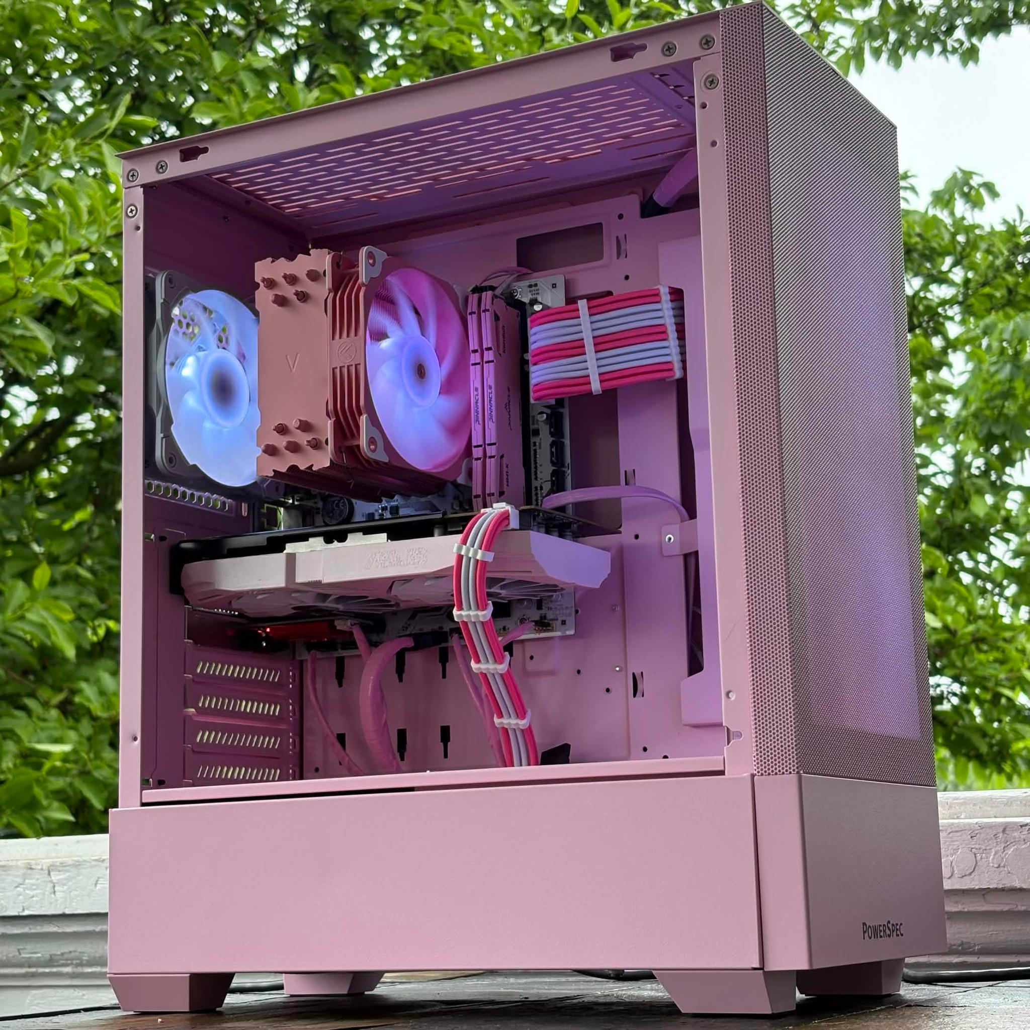 🌸 Black Cat Customs – Pink Venom 🌸 Ryzen 5 / RX580 / 16GB RAM / 128GB NVME + 1TB HDD