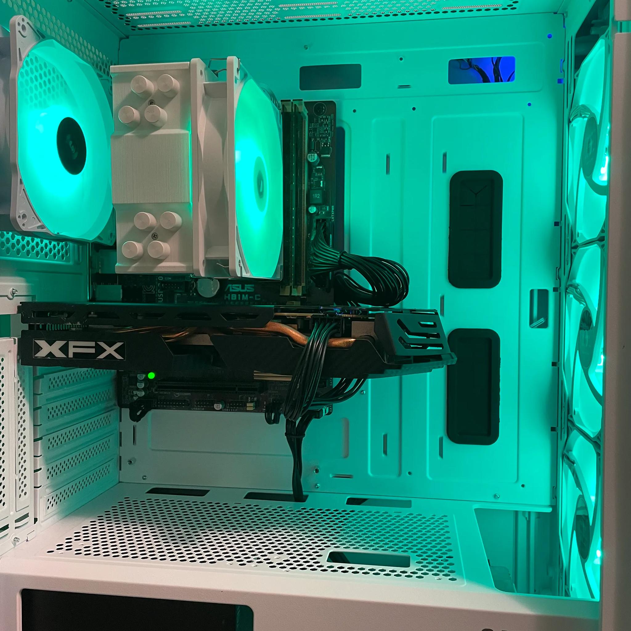 PRO Glass Gaming PC | Intel i5 / Amd RX580 / 8GB / 600GB Win 10 Pro WiFi