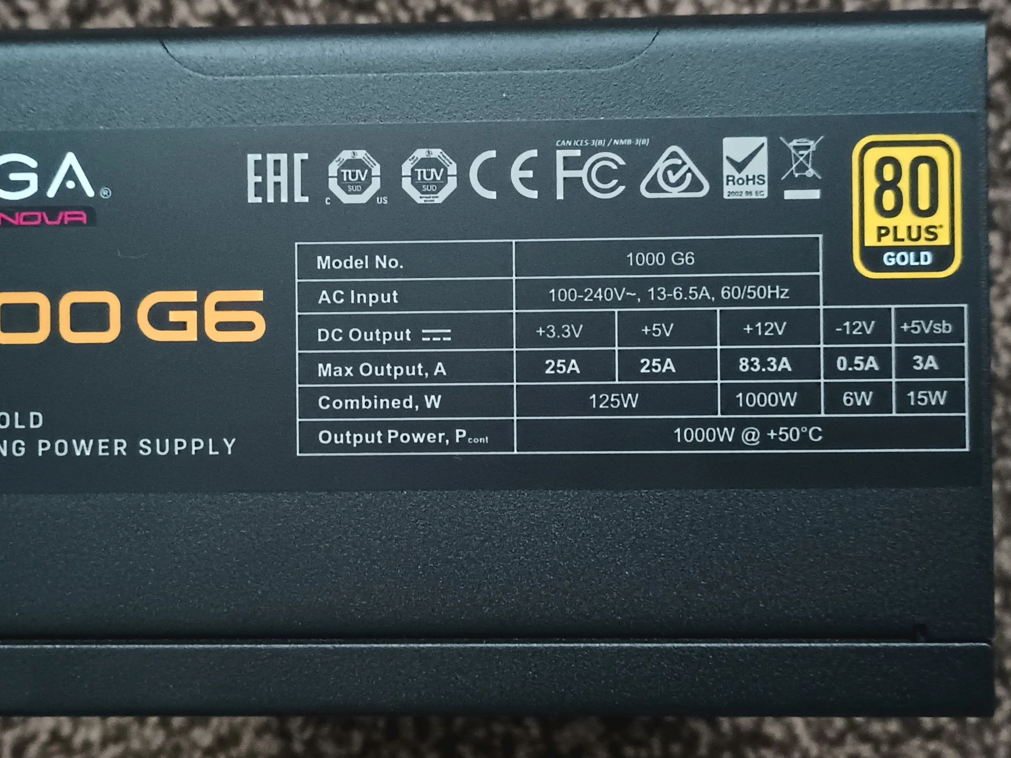 EVGA Supernova G1 1000W