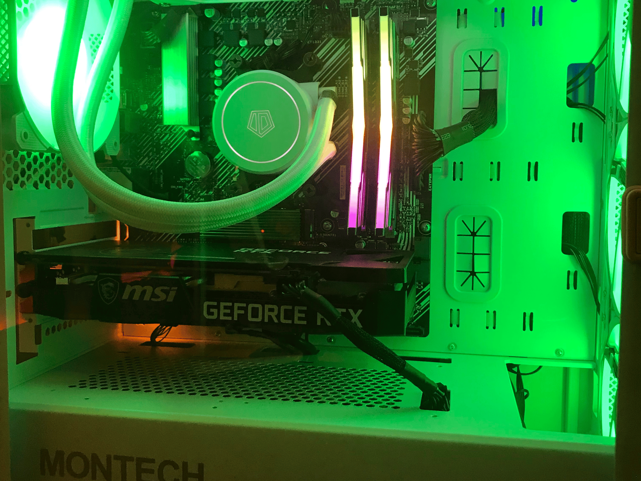 Brand New Custom RGB Gaming PC w/ Ryzen 5 & NVIDIA Geforce RTX 3060 Ti! Liquid cooled AIO and 500GB