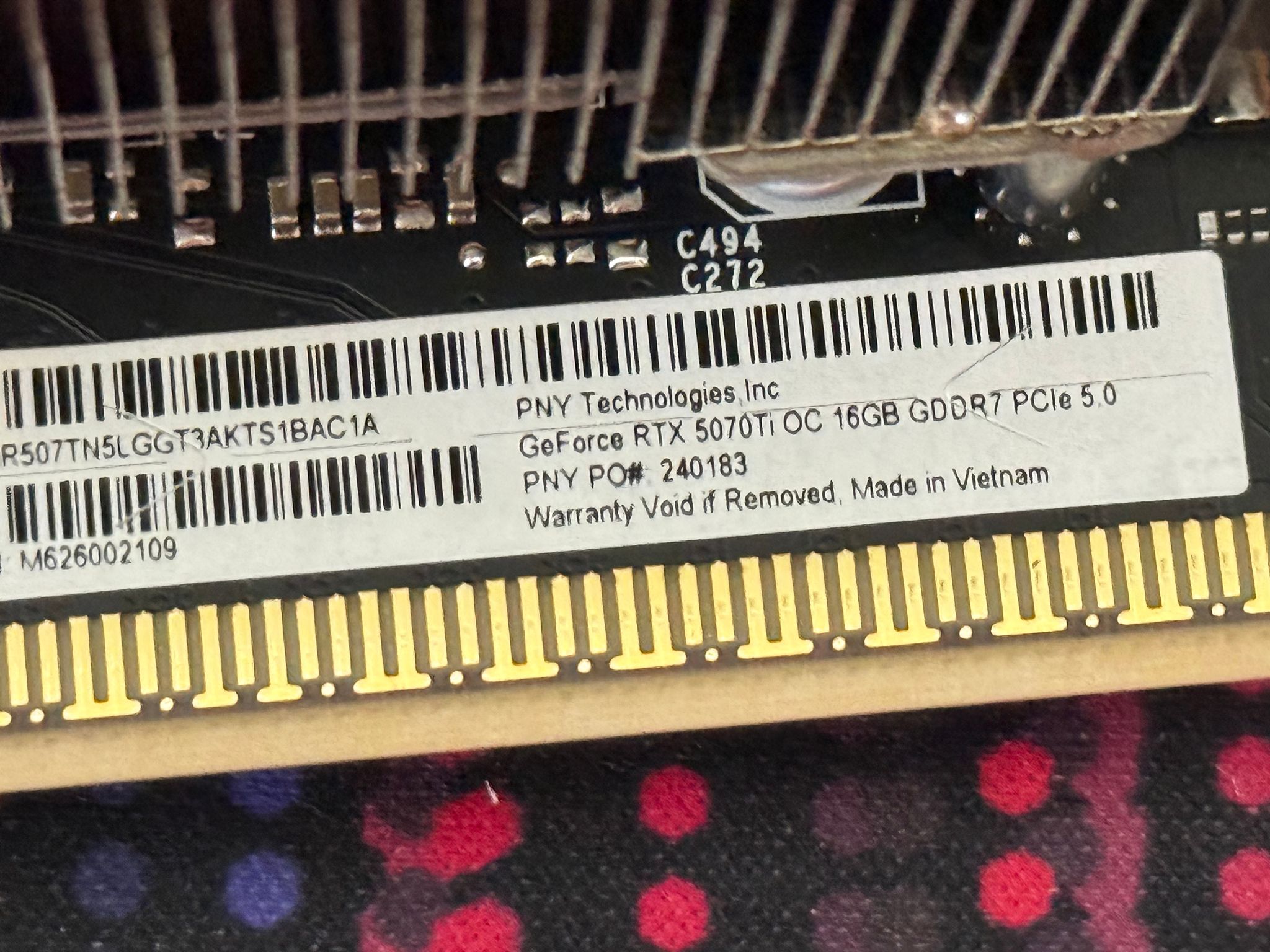 Brand New - PNY GeForce RTX 5070 Ti OC Triple Fan