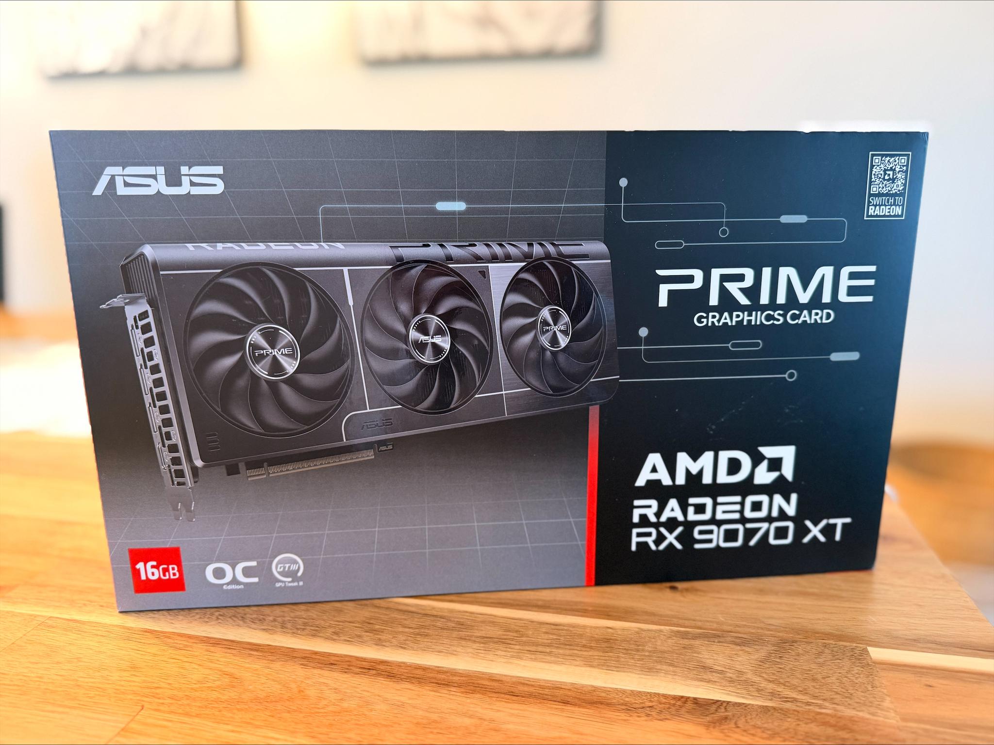 AMD Radeon ASUS Prime RX 9070XT 16GB OC, Brand New