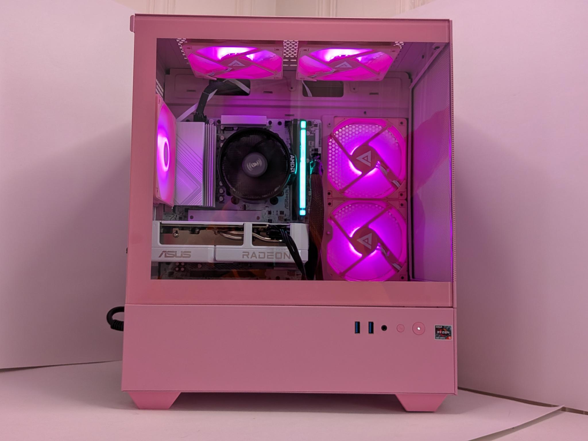 Brand New Build ALL AMD AM5 Custom Gaming PC Pink RGB