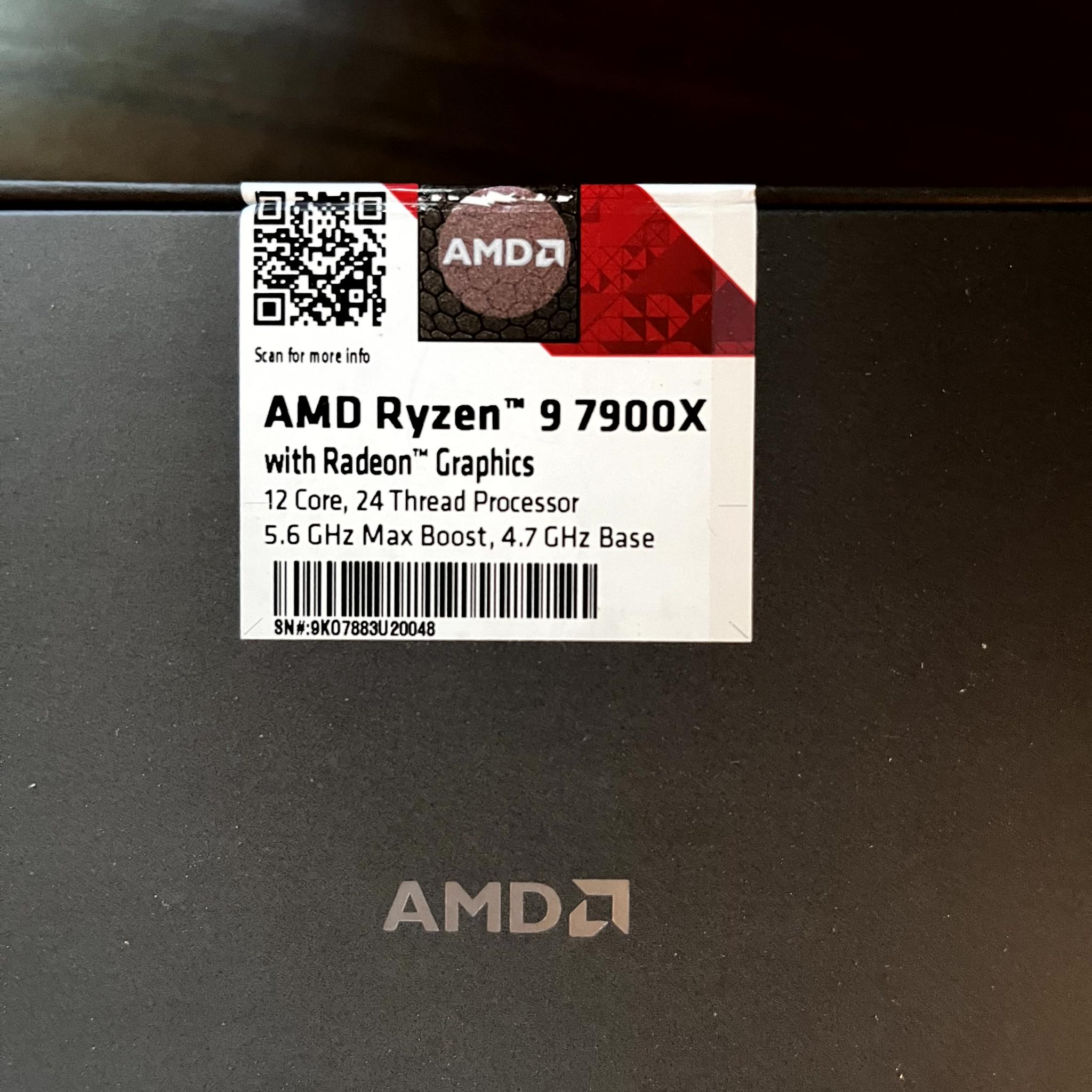 Ryzen 9 7900X 12 Core 24 Thread **NEW**