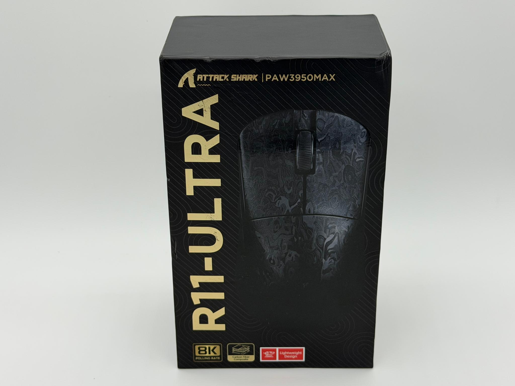 Attack Shark R11-ULTRA PAW3950MAX – Black Ink Edition – Sealed Retail Box