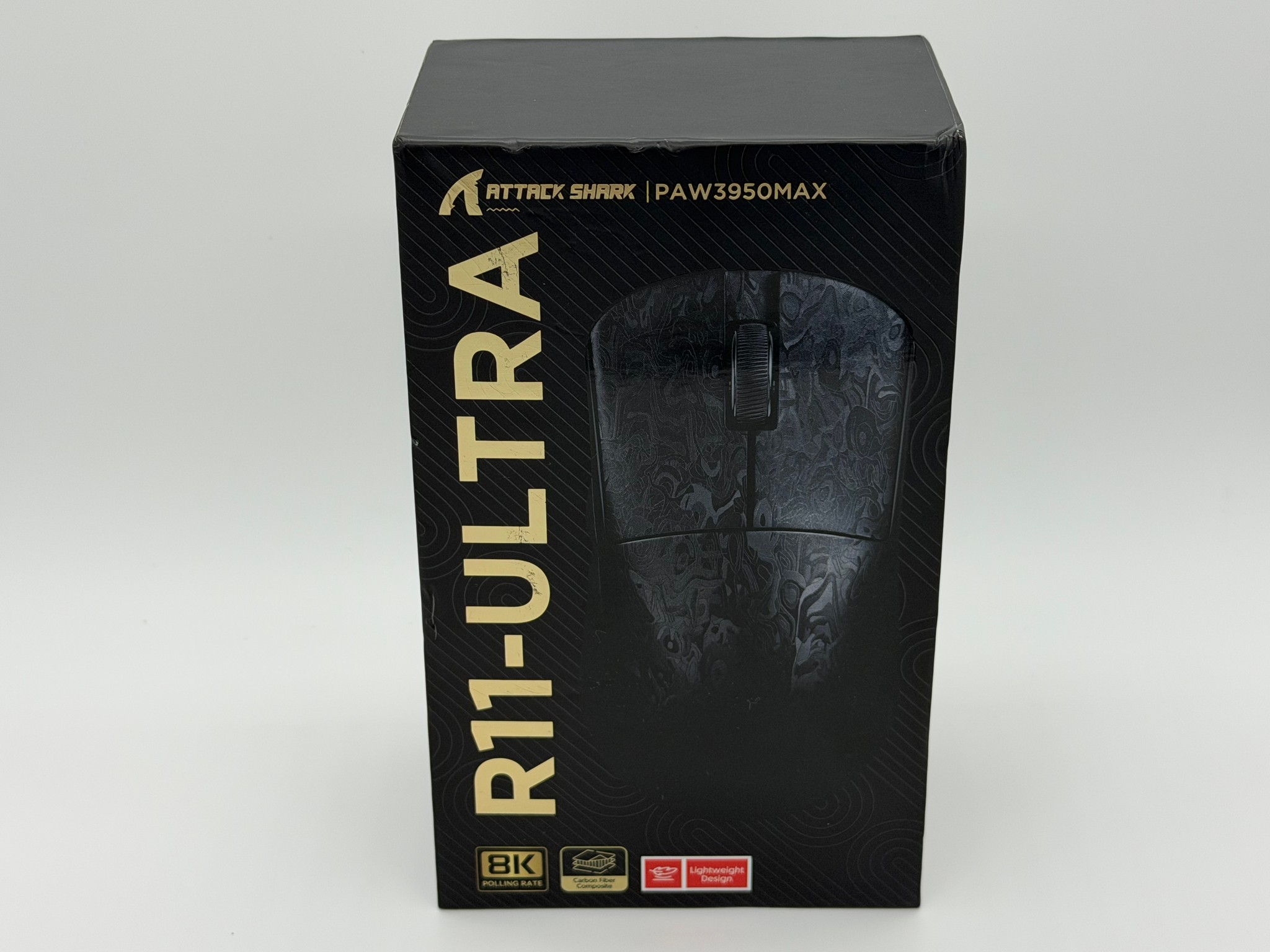 Attack Shark R11-ULTRA PAW3950MAX – Black Ink Edition – Sealed Retail Box