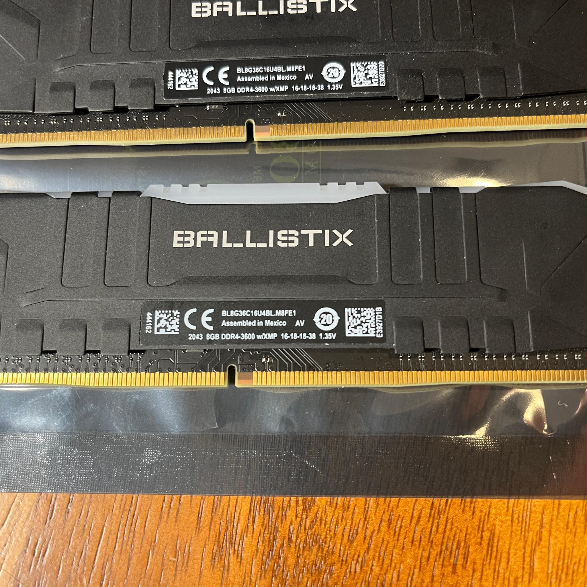 Crucial Ballistix BL8G36C16U4BL.M8FE1 RGB 16GB 2x8GB DDR4-3600 Desktop Gaming Memory