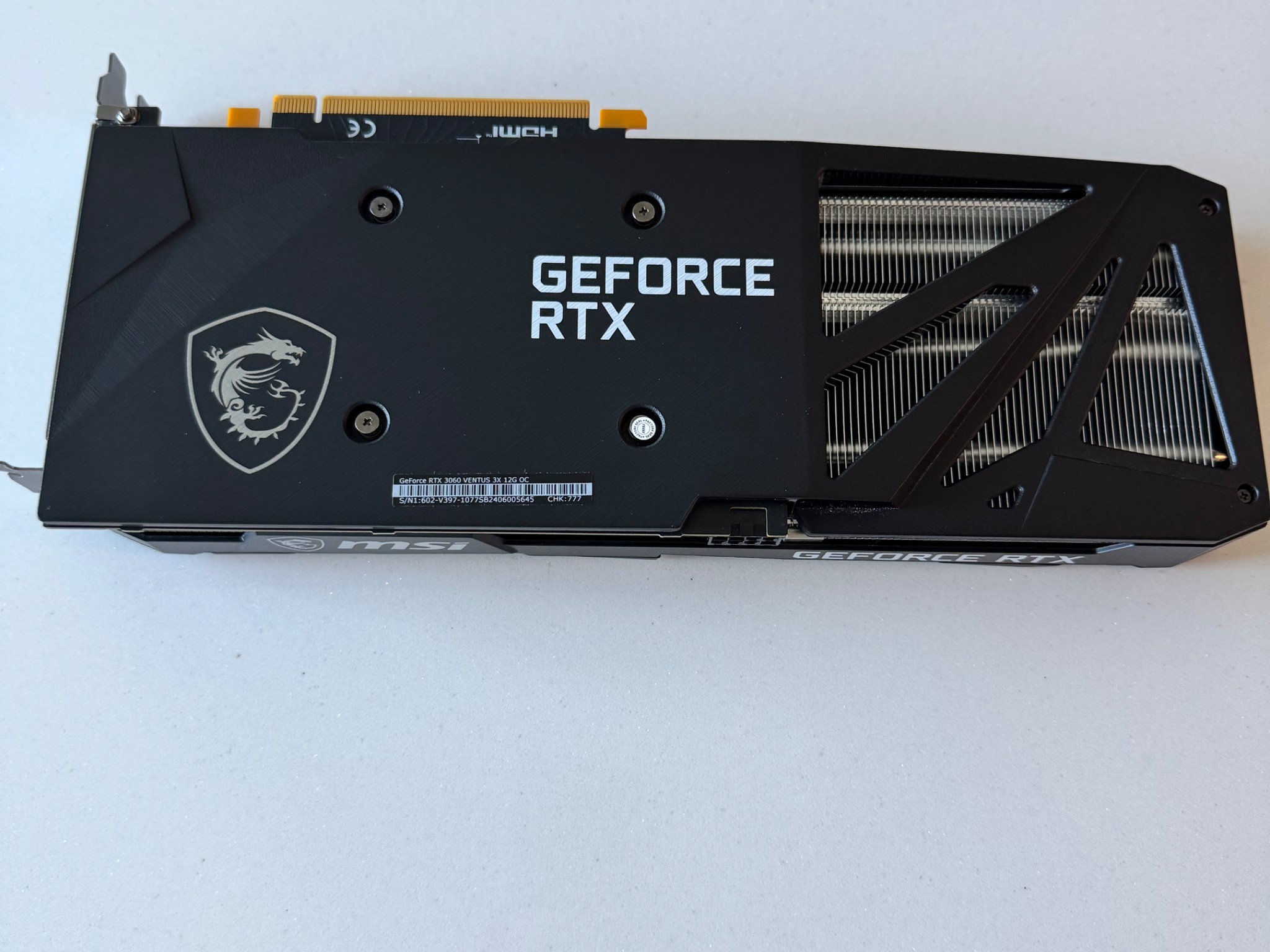 MSI GeForce RTX 3060 VENTUS 3X 12GB Graphics Card