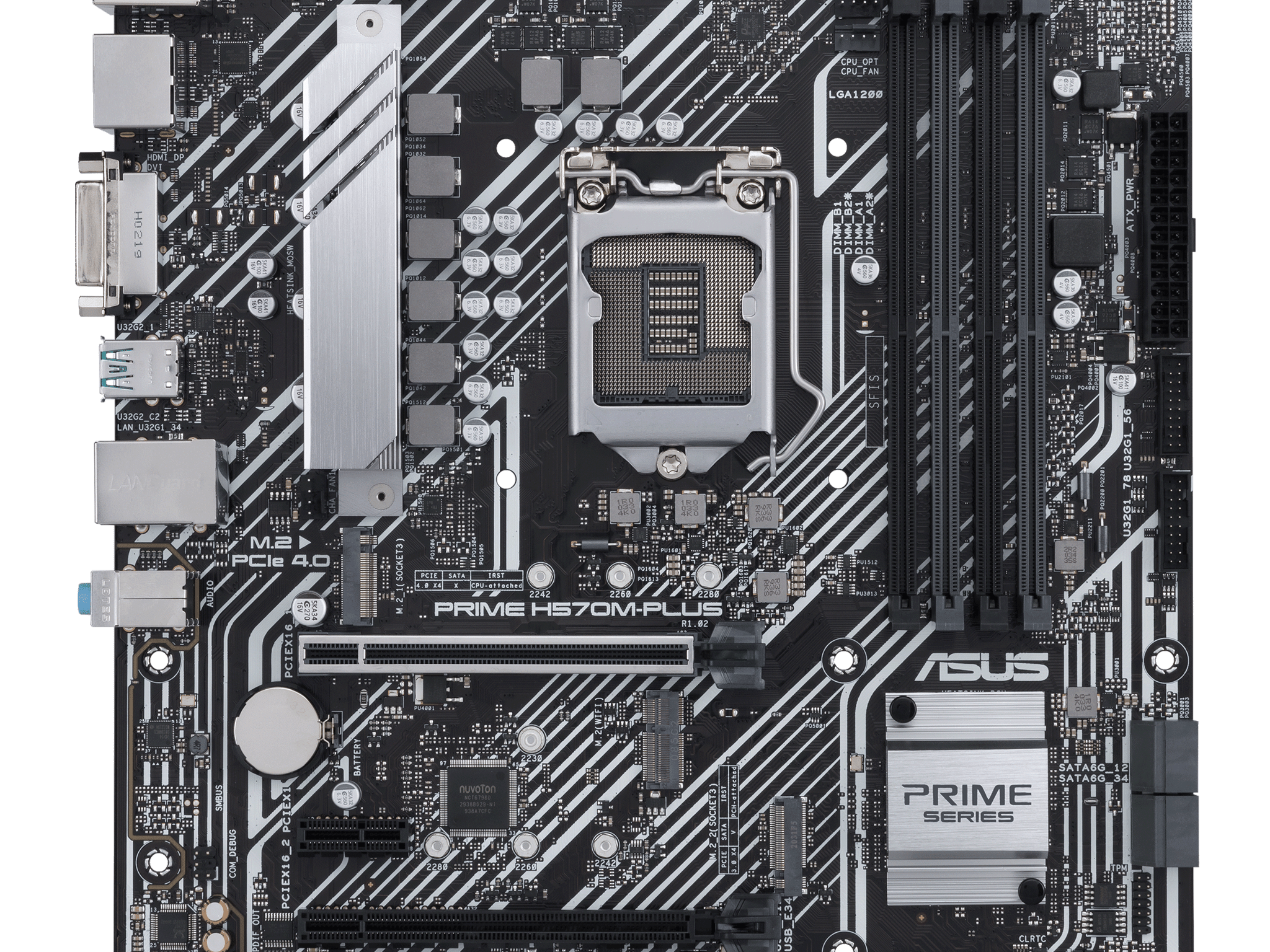 ASUS PRIME H570M-PLUS Intel H570 LGA 1200 microATX DDR4 Desktop Motherboard