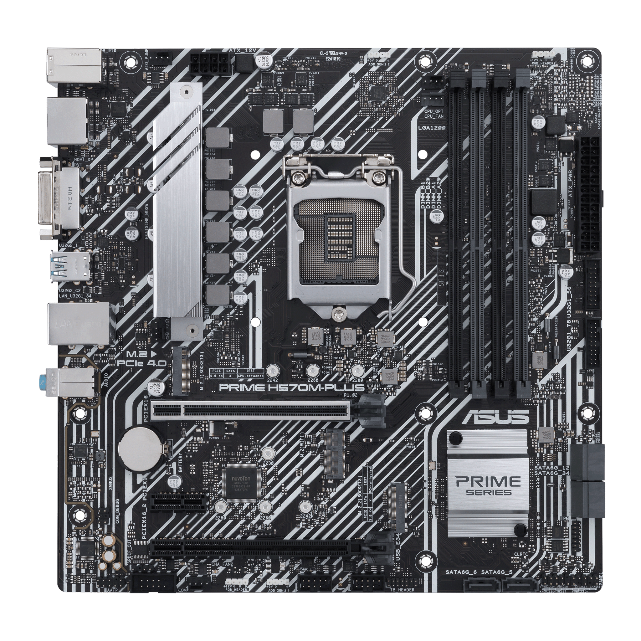 ASUS PRIME H570M-PLUS Intel H570 LGA 1200 microATX DDR4 Desktop Motherboard