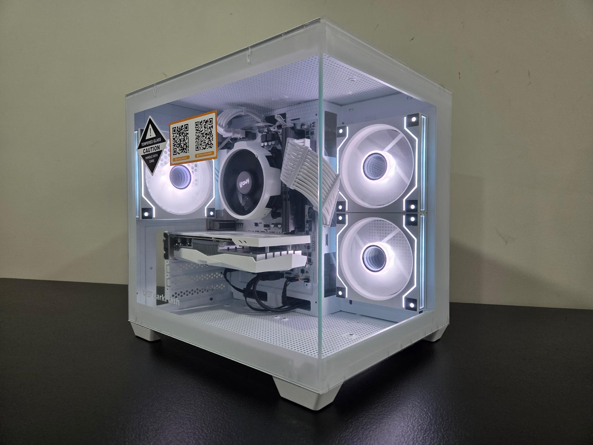 "THE ICE CUBE" Beautiful White Gaming PC | RTX 3050 | RYZEN 5 3600 | 16GB DDR4 RAM |