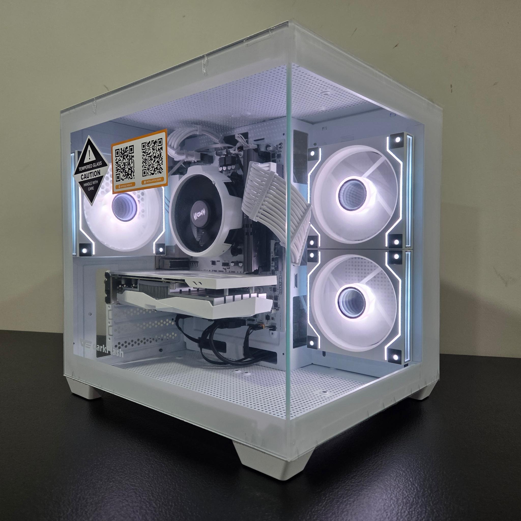 "THE ICE CUBE" Beautiful White Gaming PC | RTX 3050 | RYZEN 5 3600 | 16GB DDR4 RAM |