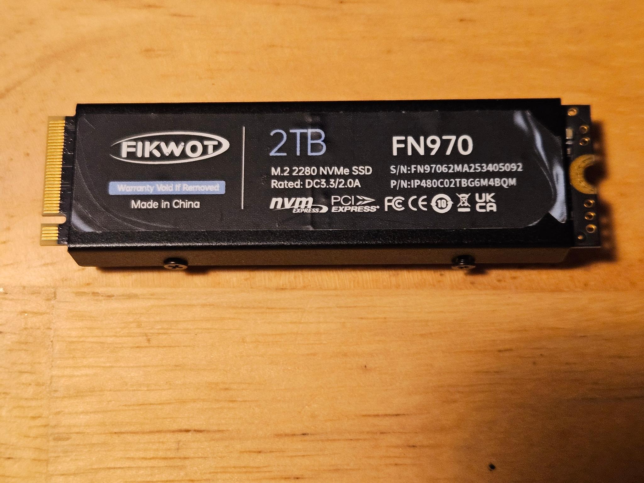 Fikwot FN 970 2TB with heatsink