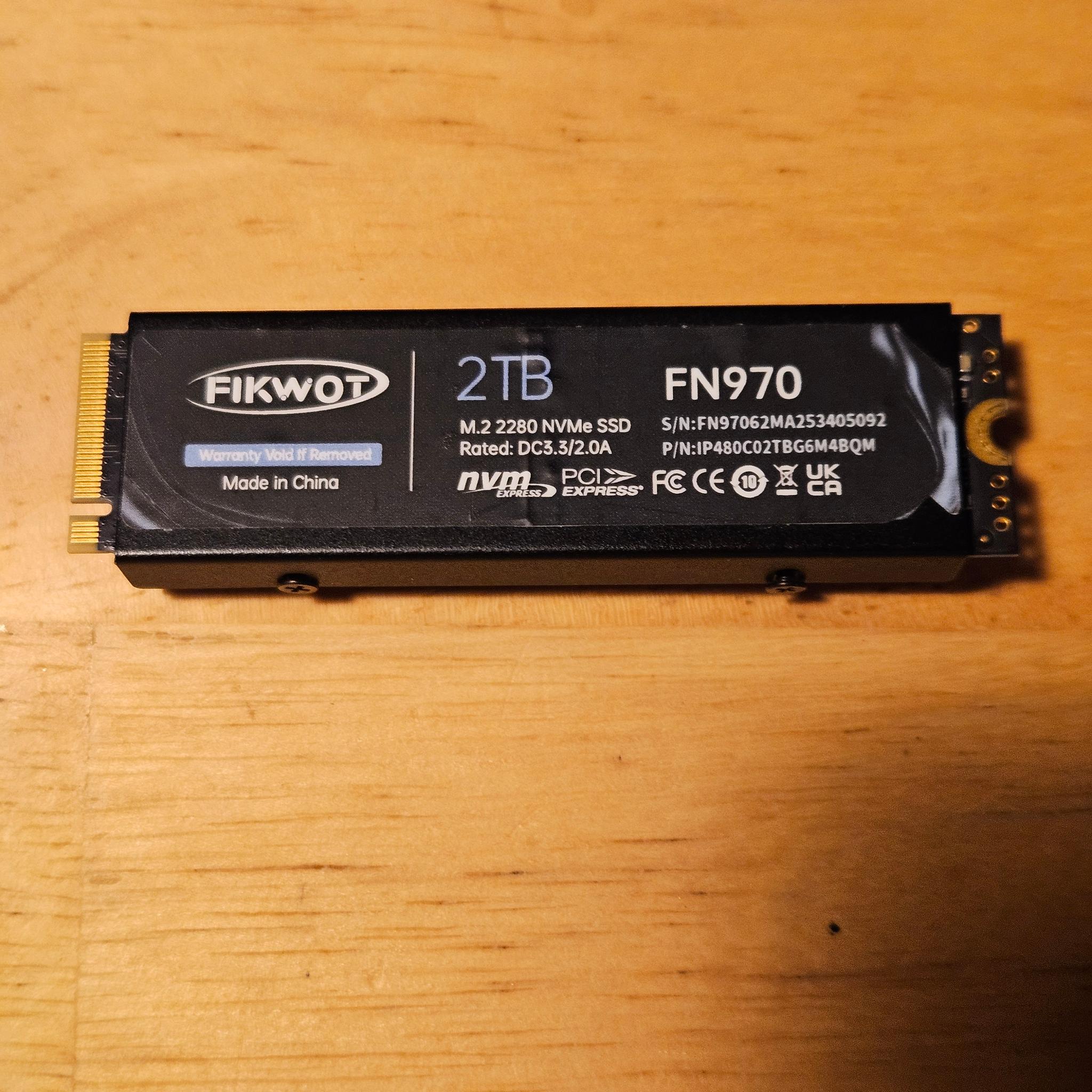 Fikwot FN 970 2TB with heatsink