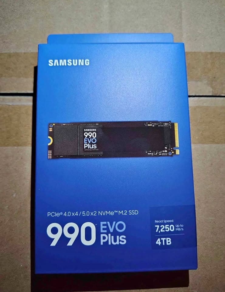 Samsung SSD 990 EVO Plus 4TB, PCIe Gen 4x4 | 5x2 M.2 2280, Up to 7,250 MB/s | NVMe