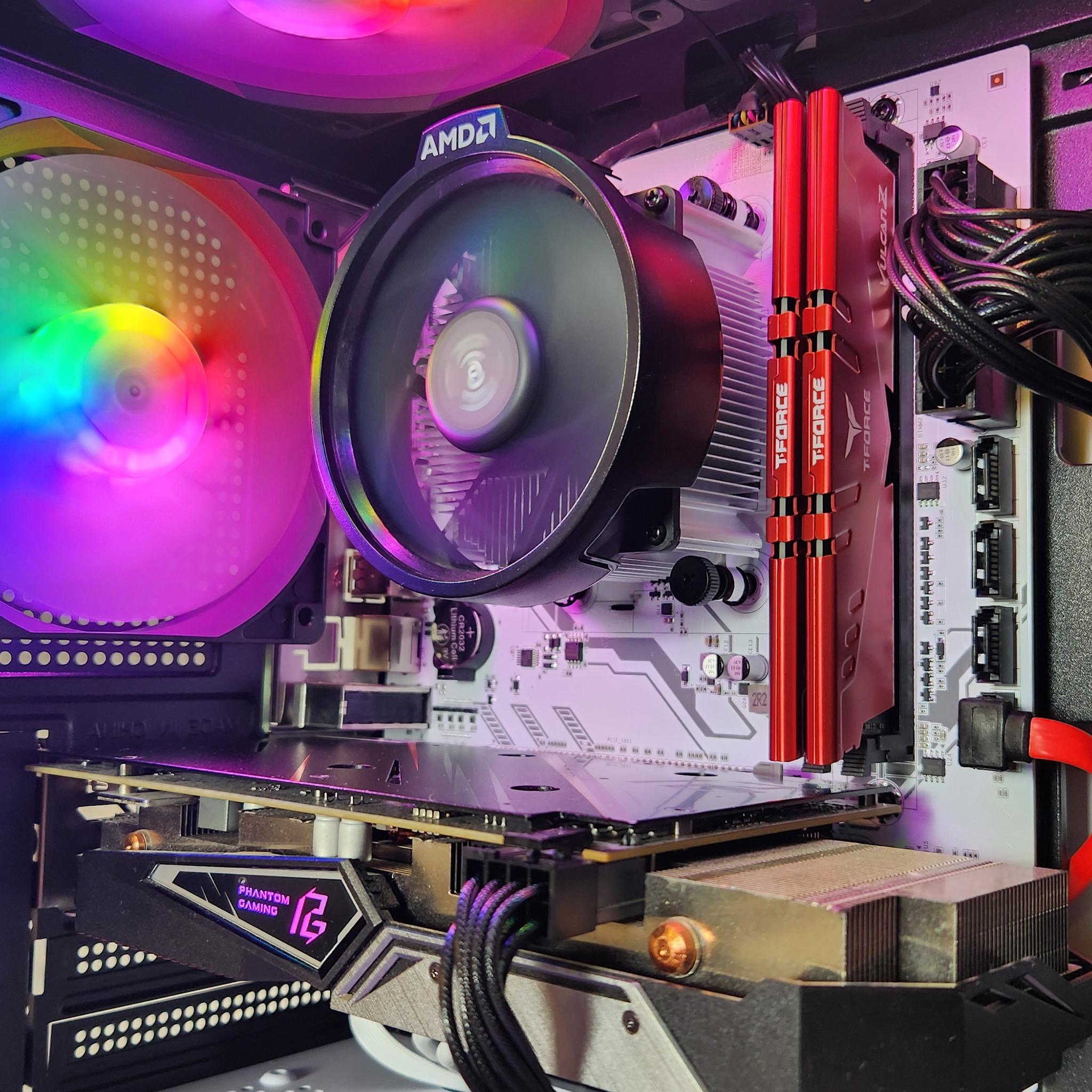 🔴⚫AMD Esports Gaming PC | RX 5500 XT 8GB | Ryzen 5 2600 | 16GB RAM | 512GB SSD | 650W PSU