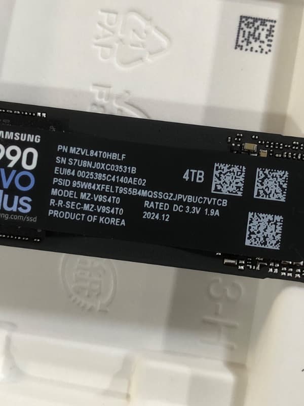 SAMSUNG 990 EVO Plus SSD 4TB PCIe Gen 4x4 | Gen 5x2 M.2 2280 Speeds Up-to 7,250 MB/s NVME High Cap