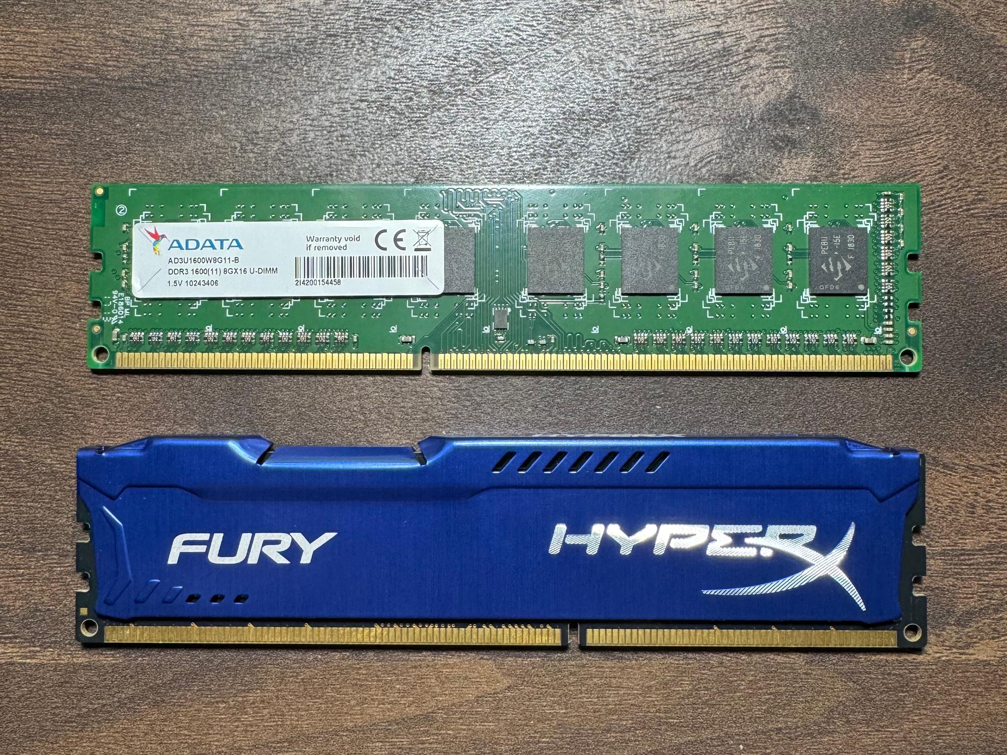 ADATA & HyperX FURY DDR3 Ram 2x8GB (UNTESTED READ DESC)