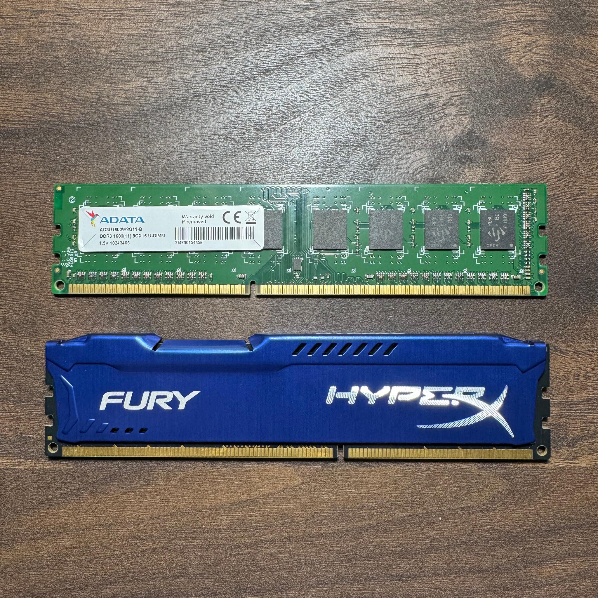 ADATA & HyperX FURY DDR3 Ram 2x8GB (UNTESTED READ DESC)