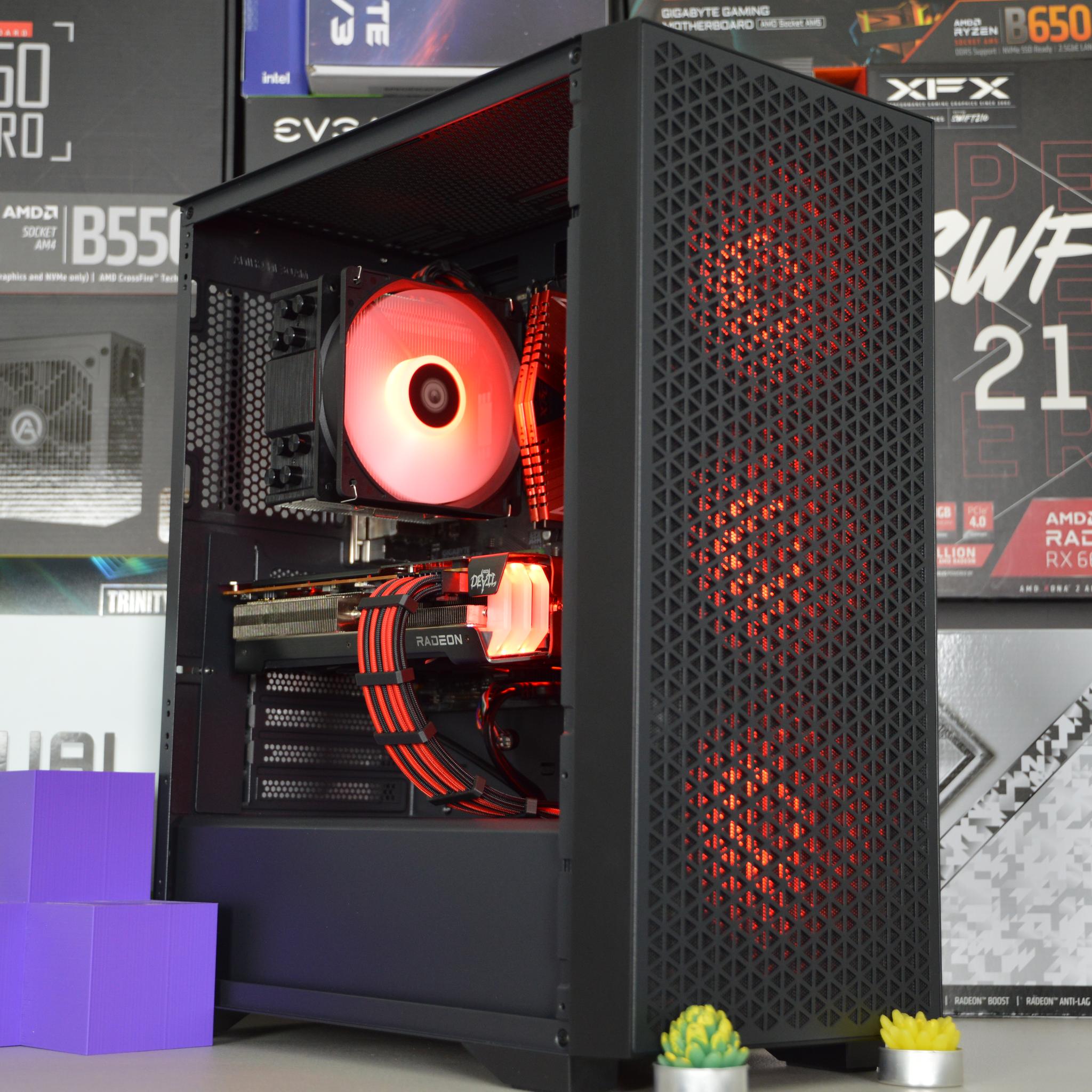 🔴👺| RX 6600XT 8GB | RYZEN 5 3600 | 16GB DDR4 RAM | 1TB NVME SSD | Crimson Devil |