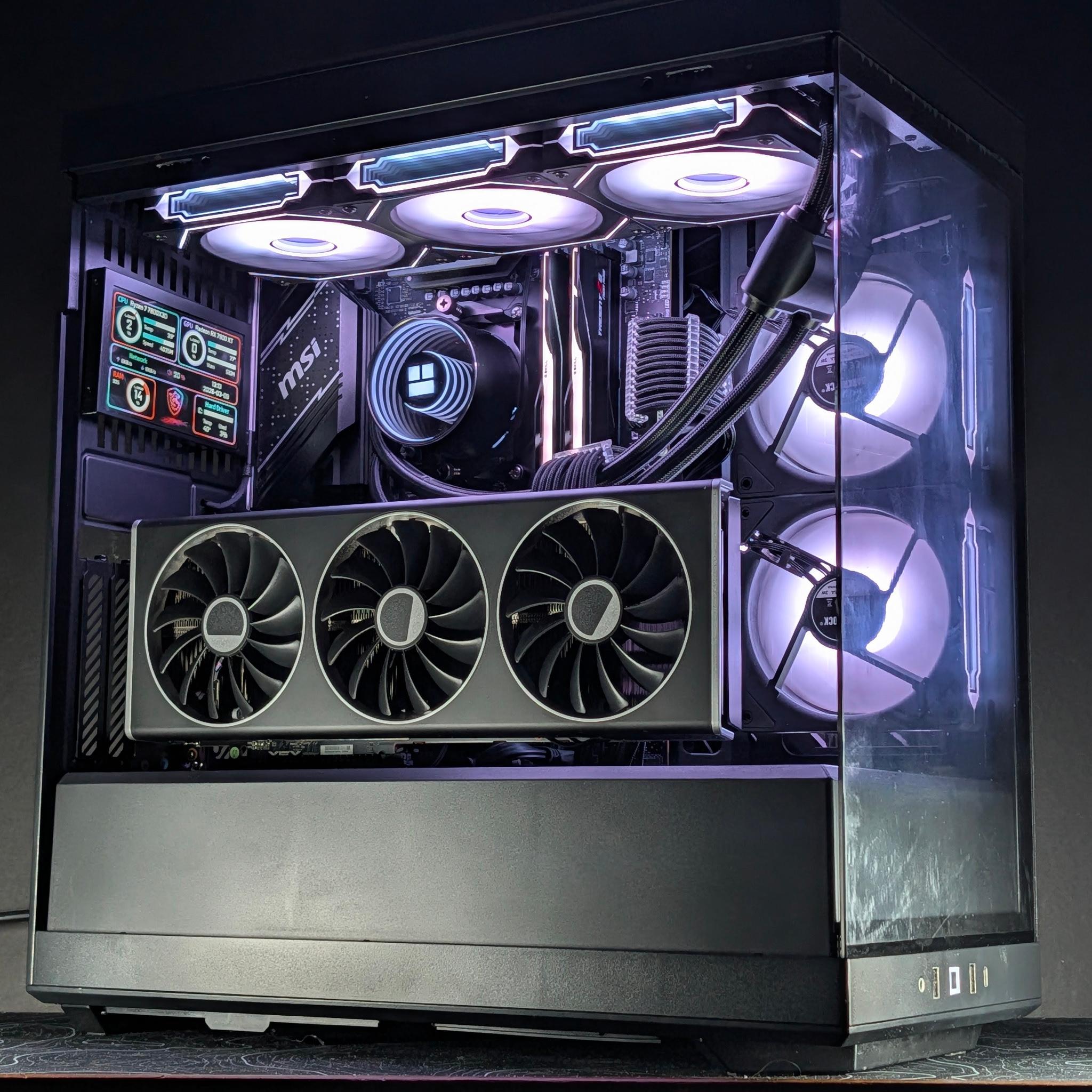 🖤🤍Ryzen 7 7800x3D/RX 7900 XT 20GB Gaming/Streaming PC🤍🖤